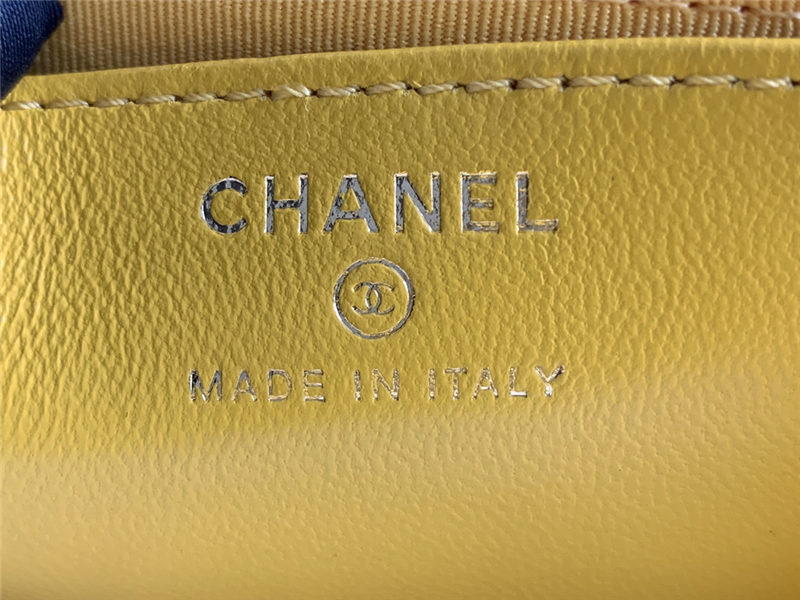 Chanel Wallet on Chain With Handle AP2844 Lambskin & Gold-Tone Metal Yellow A