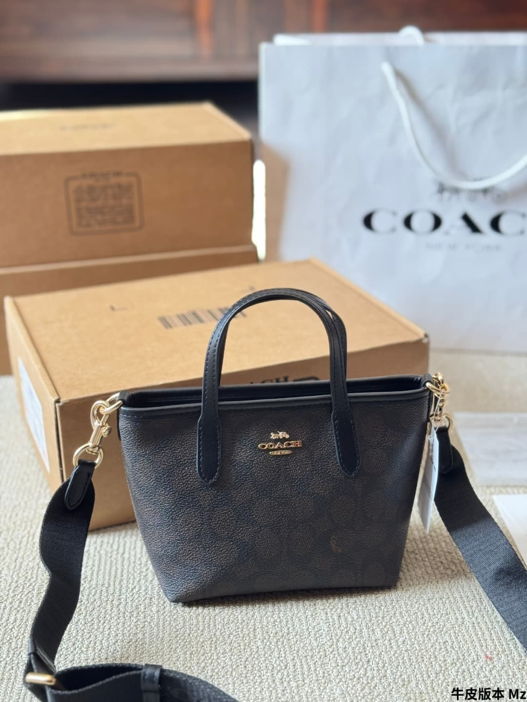 Coach City Mini Tote Bag In Signature Canvas