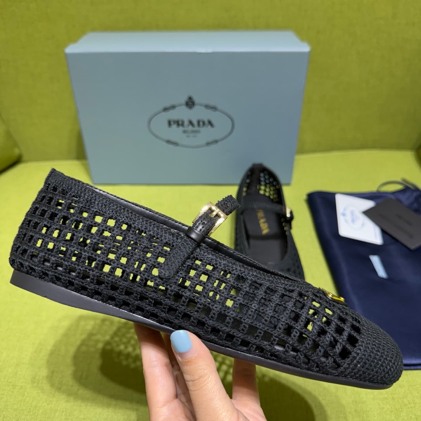Prada Crochet Ballerinas Shoes Women