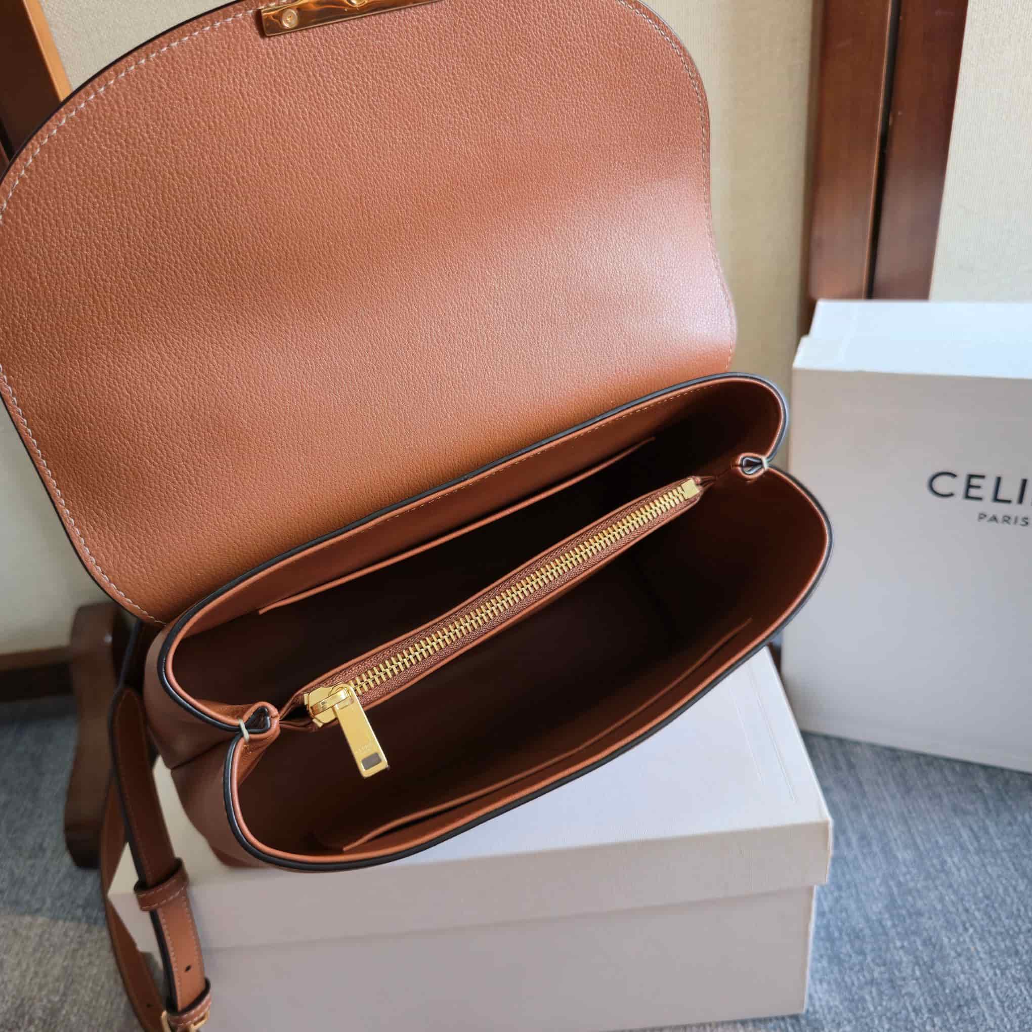 Celine Small Nino bag in Tan Supple Calfskin High