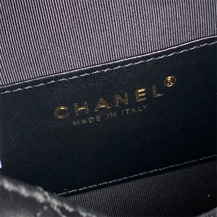 Chanel 25 Small Hobo handbag AS5293 Shiny calfskin & gold-tone metal Black A