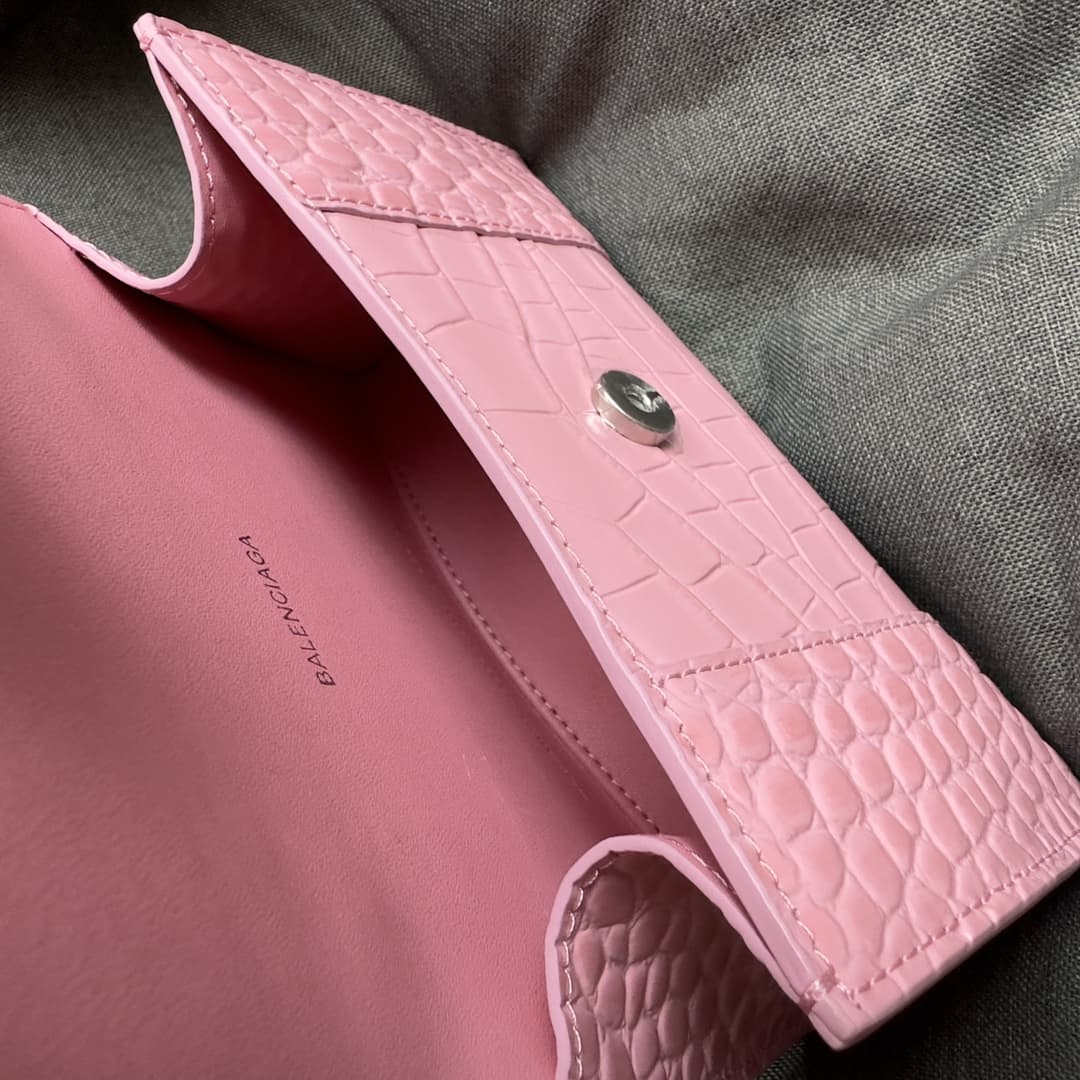 WOMEN'S HOURGLASS XS TOP HANDLE BAG Crocodile Pink High