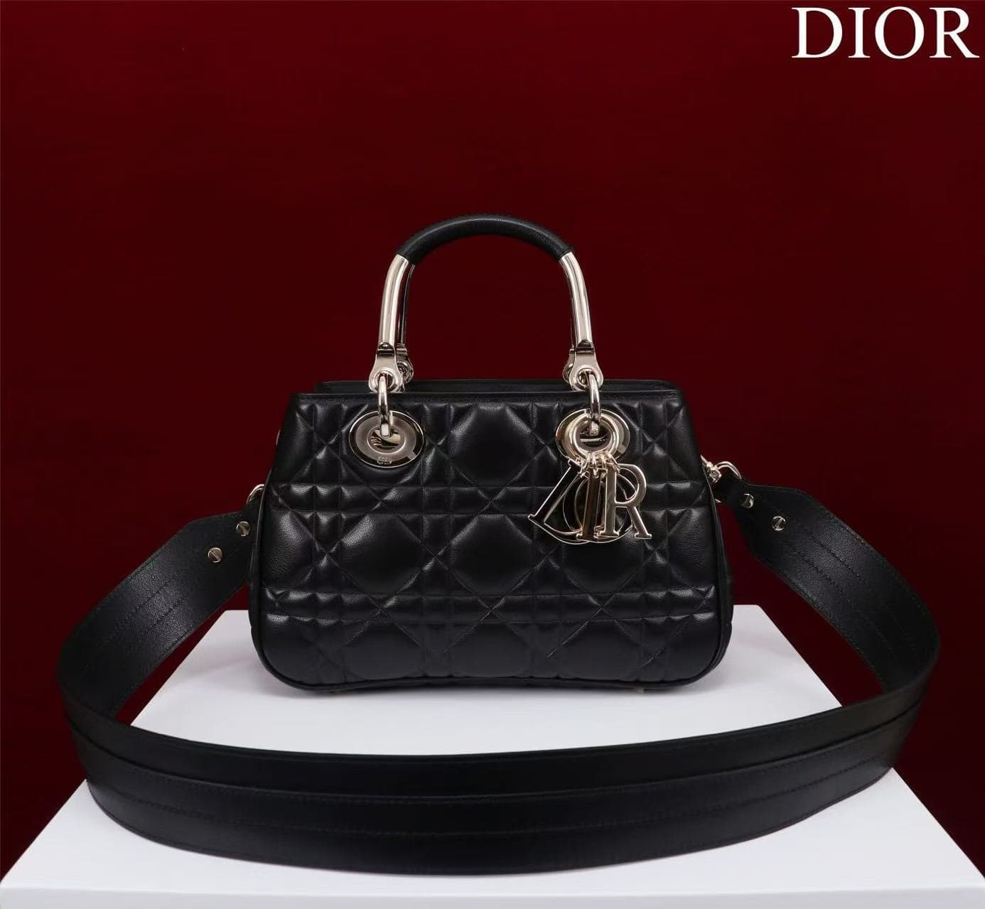 Dior Lady 95.22 Medium Handbag Cannage Black High