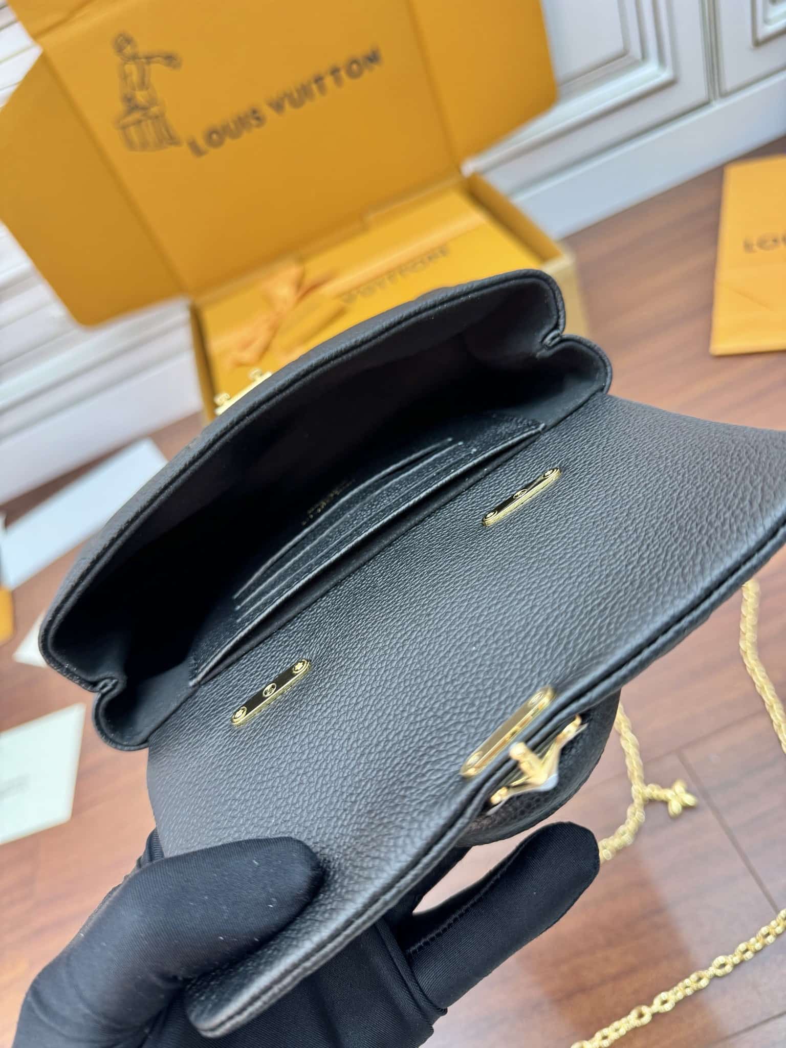 Louis Vuitton Madeleine Nano Embossed, grained cowhide leather M12144 Top