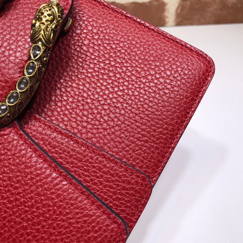 Dionysus Leather mini Bag 421970 Red High