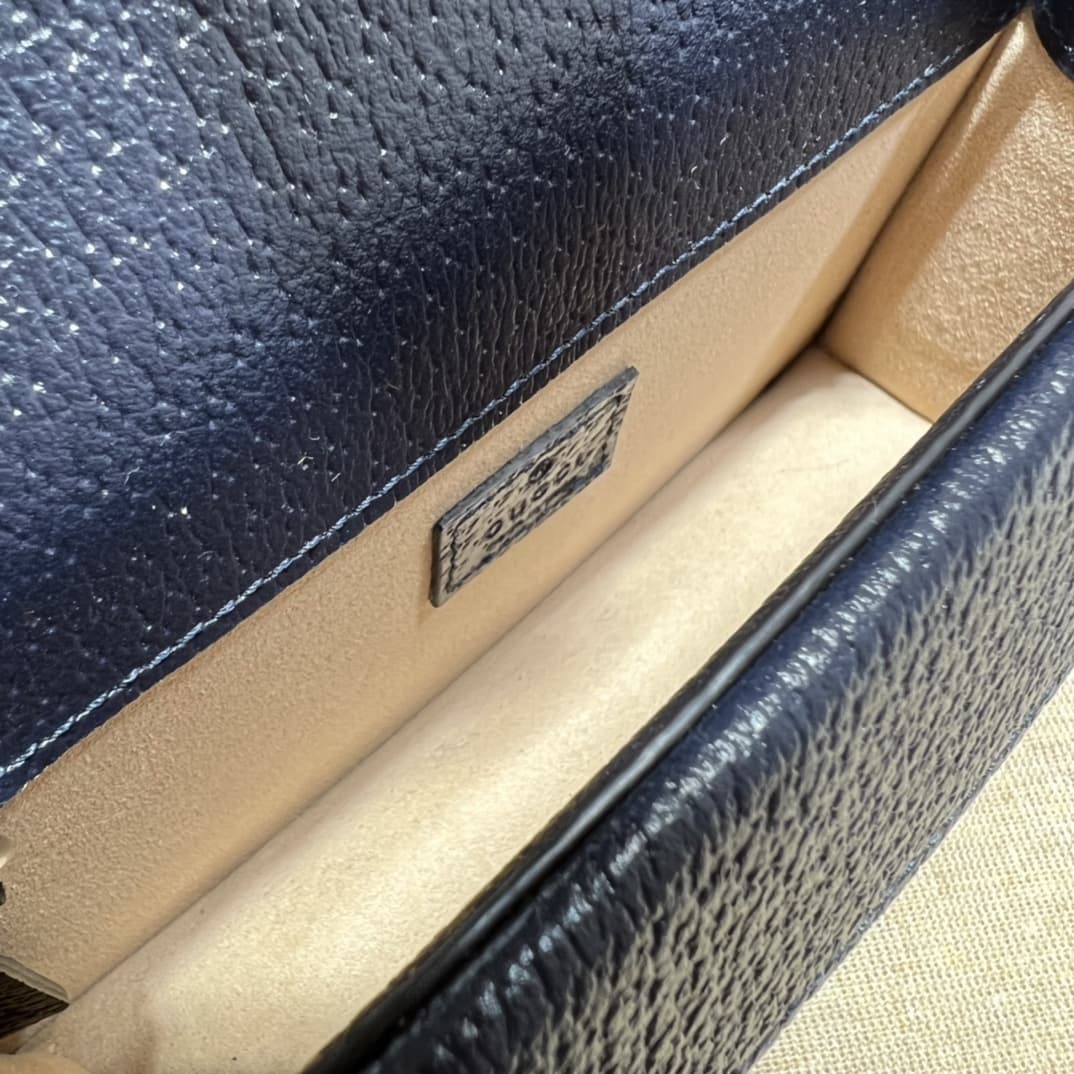 Dionysus GG Supreme super mini bag 476432 Dinim Blue high