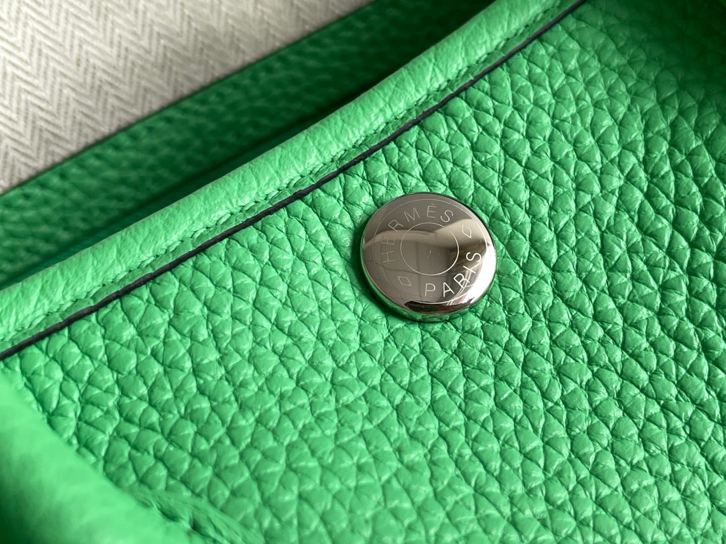 Hermes Garden Party 23 bag in Vert Comics Togo Leather WAX High
