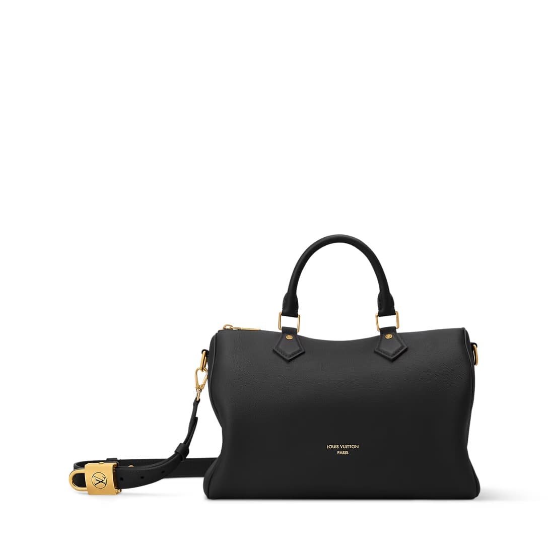 Louis Vuitton Speedy Soft 30 Low Key Black Grained Calf leather M24891 TOP