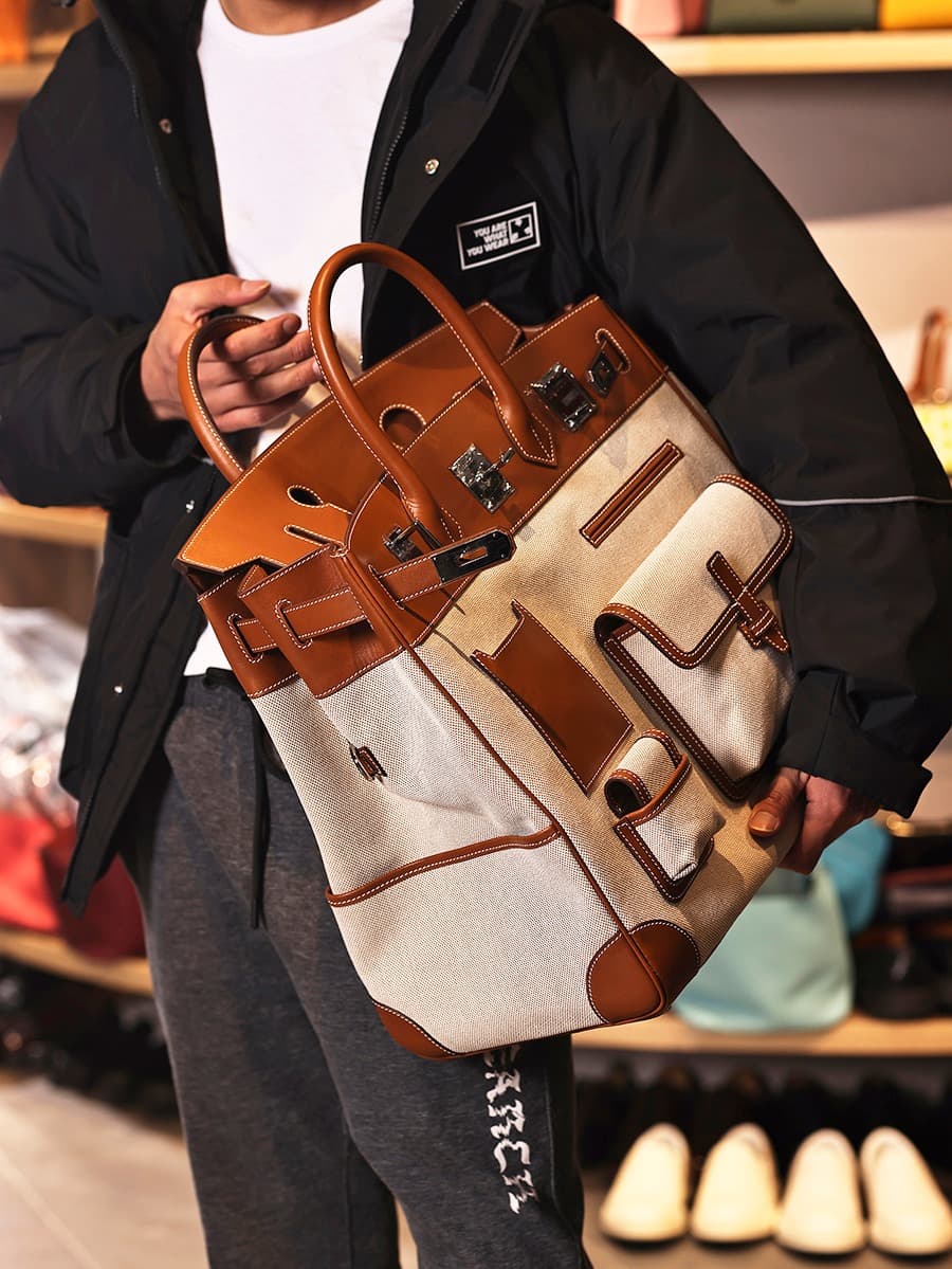 Hermes Birkin Cargo bag 40 Canvas & Swift Leather WAX High