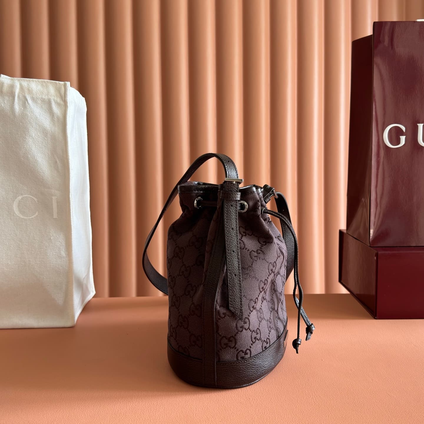 Gucci GG canvas bucket bag 875237 High