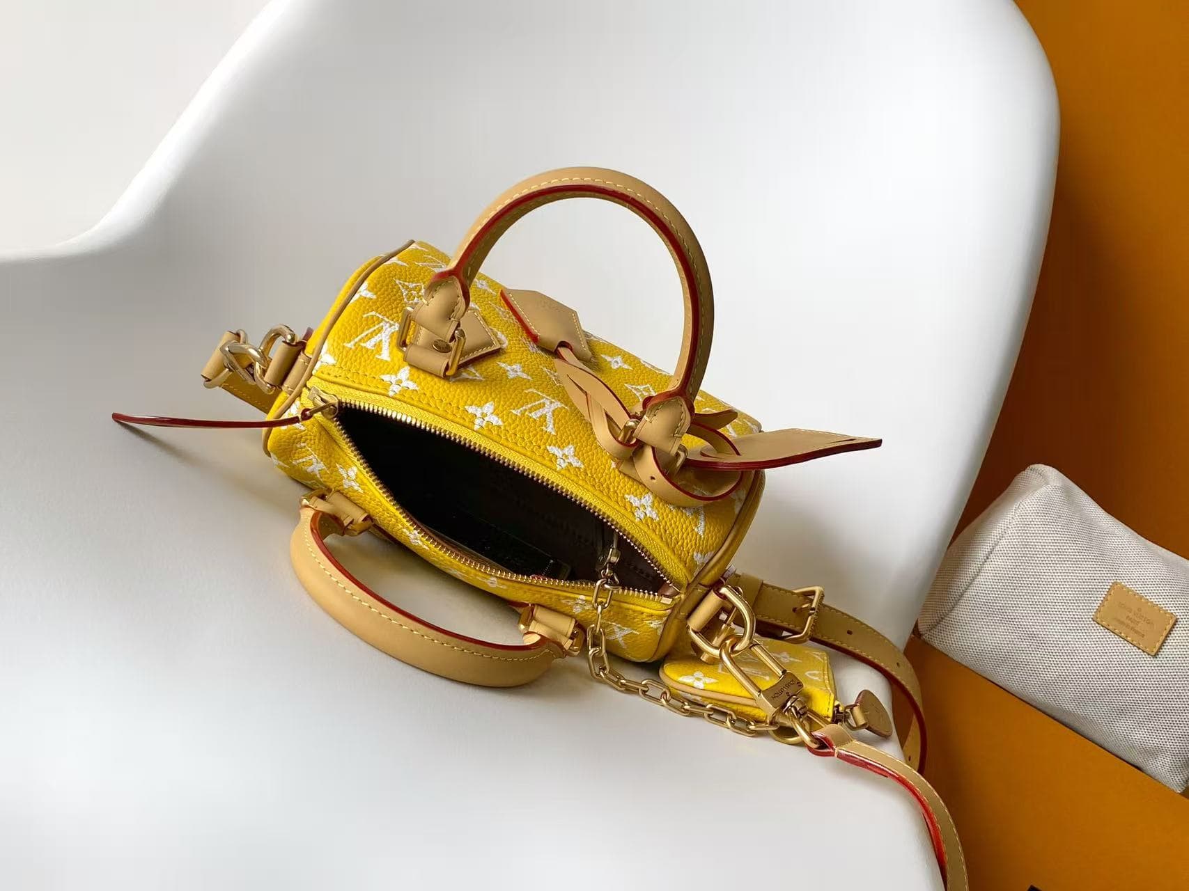 Louis Vuitton Speedy P9 Bandoulière 20 Yellow Calfskin leather M28186 High