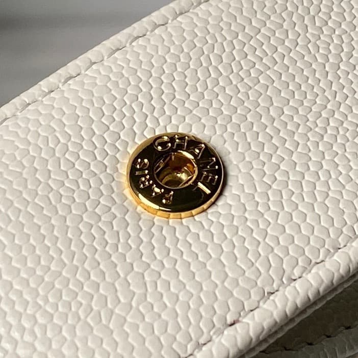 Chanel mini round hobo pouch bag AP4584 Grained Calfskin & gold-tone metal cream high