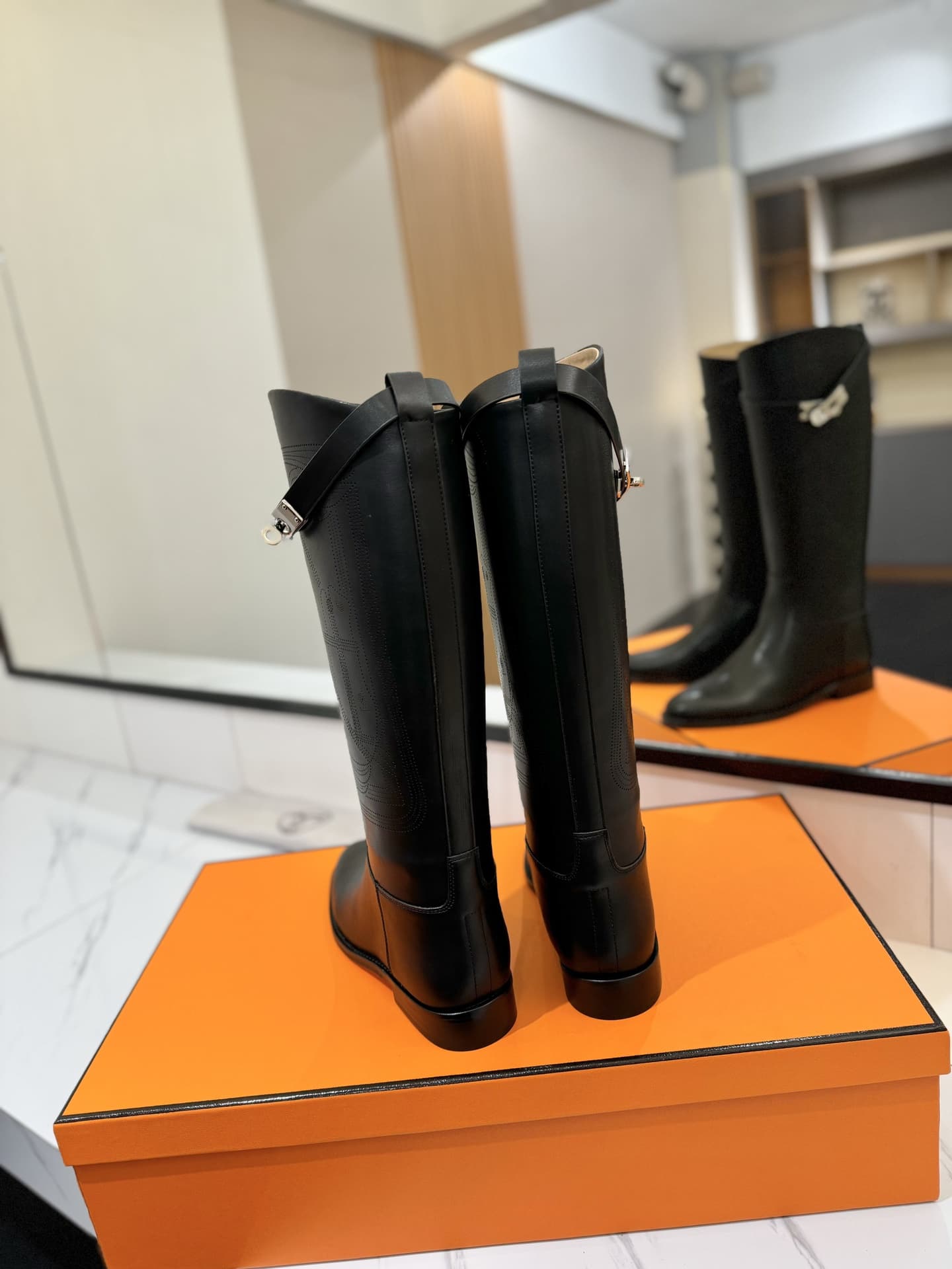 Hermes Kelly Jumping Boots Shoes Women