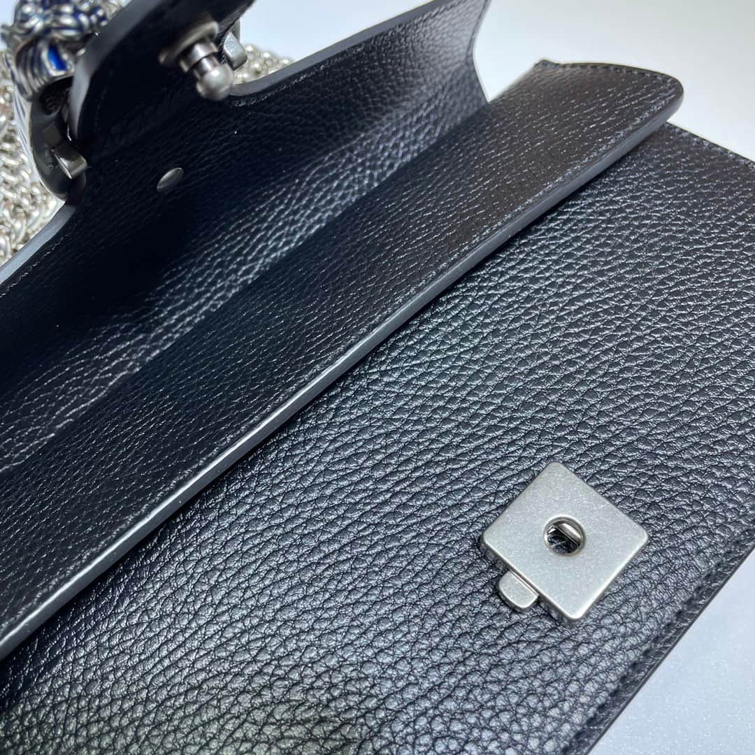 DIONYSUS MEDIUM RECTANGULAR BAG 499623 Leather Black High