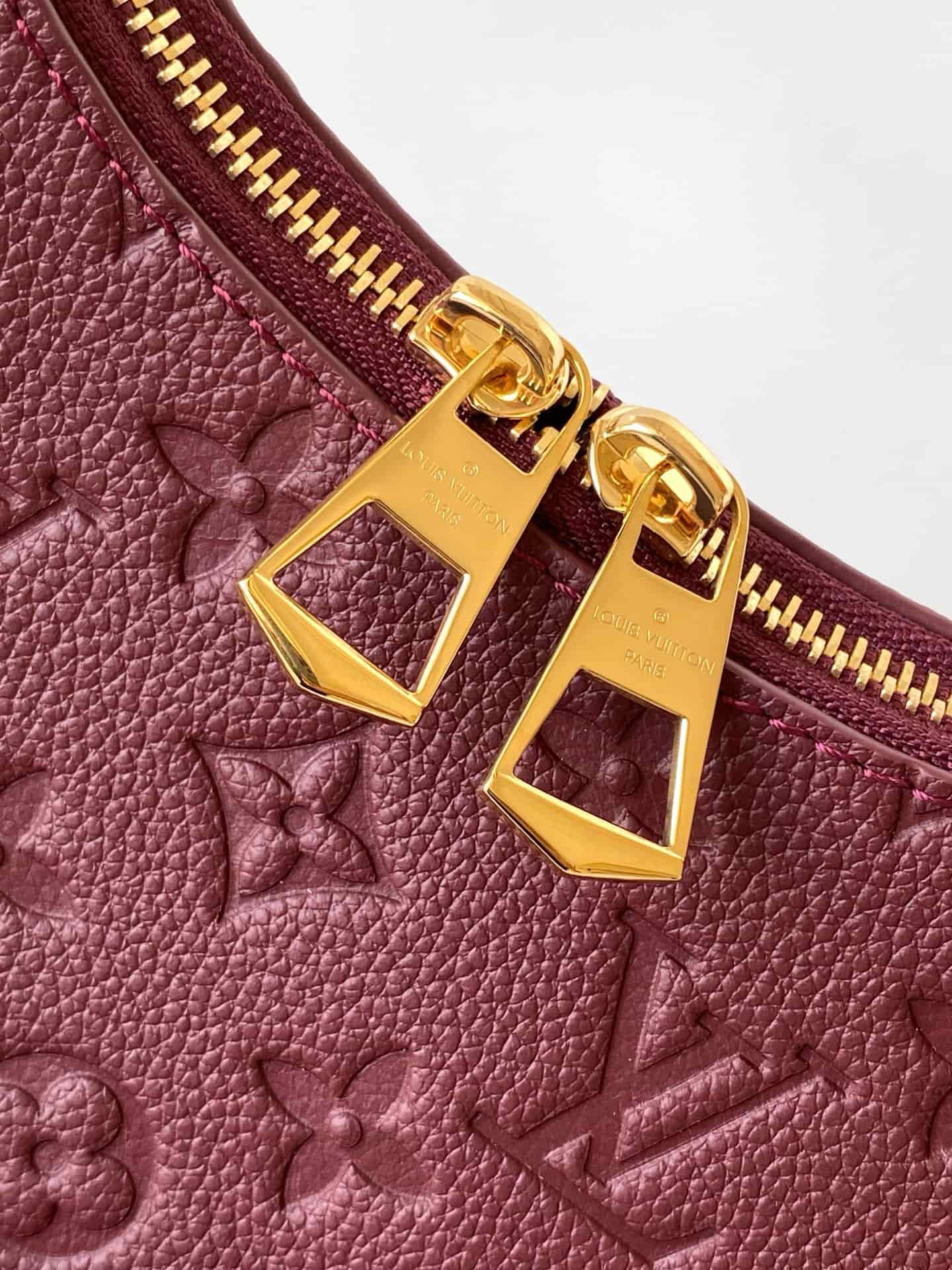 Louis Vuitton Boulogne PM Grenat Embossed grained cowhide leather M25827 High
