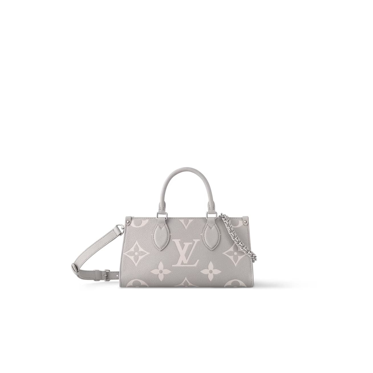 Louis Vuitton OnTheGo East West Bicolor Monogram Empreinte Leather M14213 Gray/Quartz Beige/Pink TOP