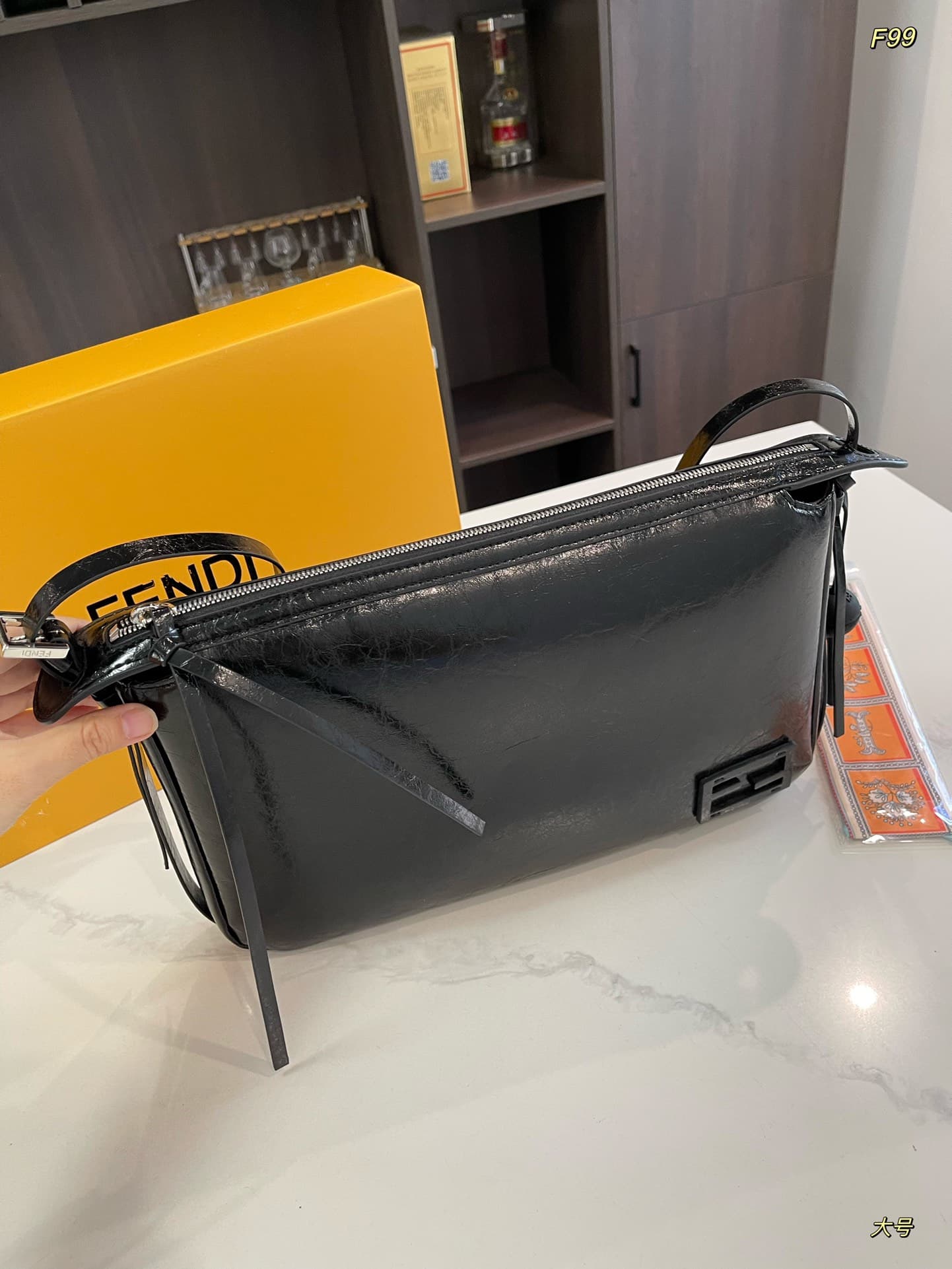 Simply Fendi Medium Black leather bag
