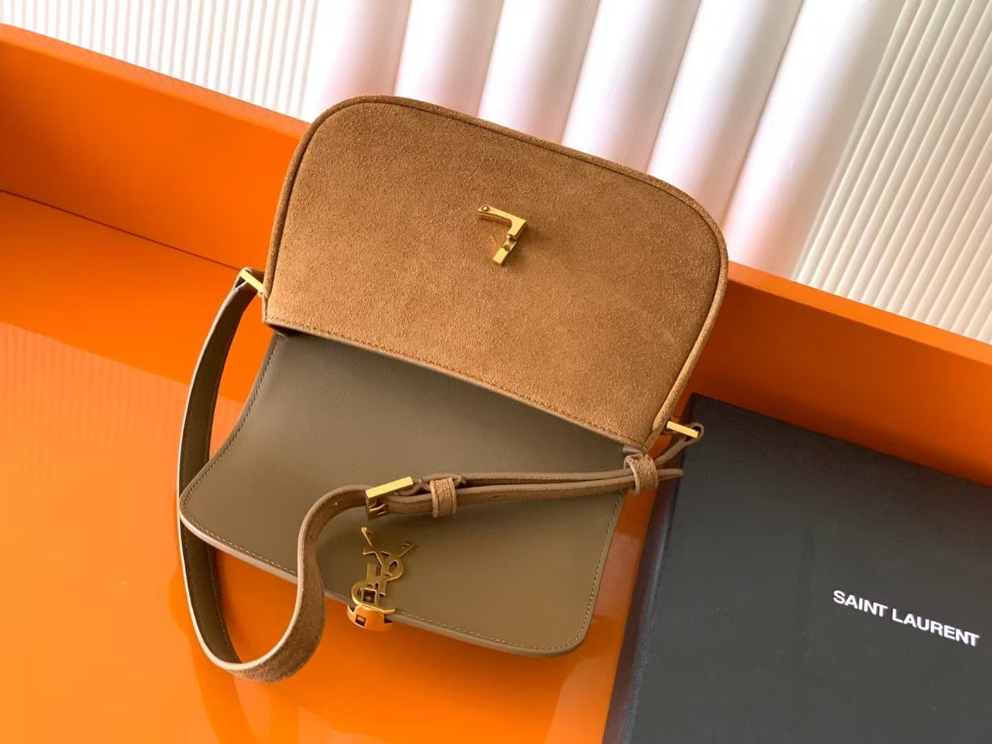SAINT LAURENT SOLFERINO MINI IN SUEDE High