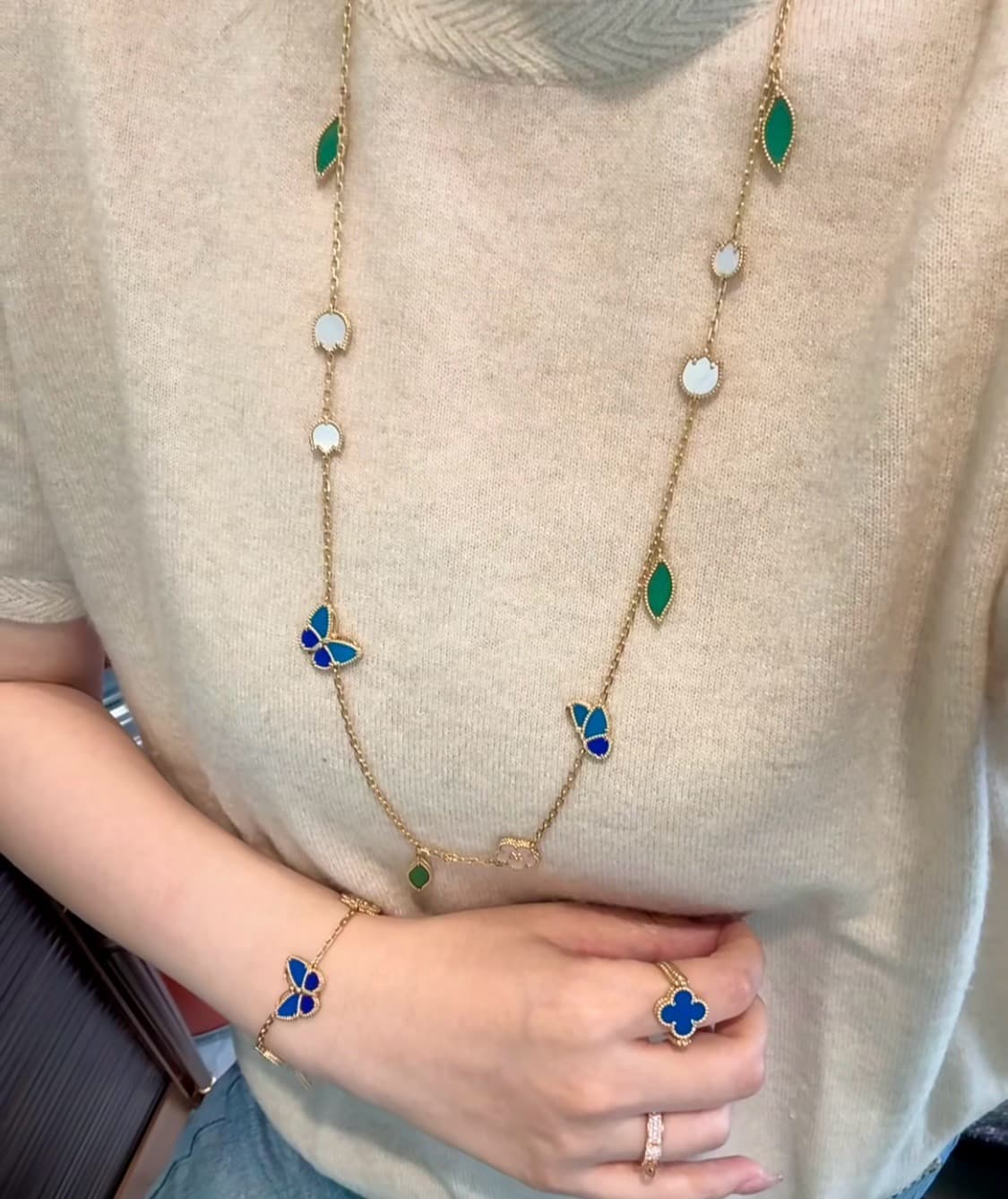 Van Cleef & Arpels Lucky Spring Butterfly Long Necklace High