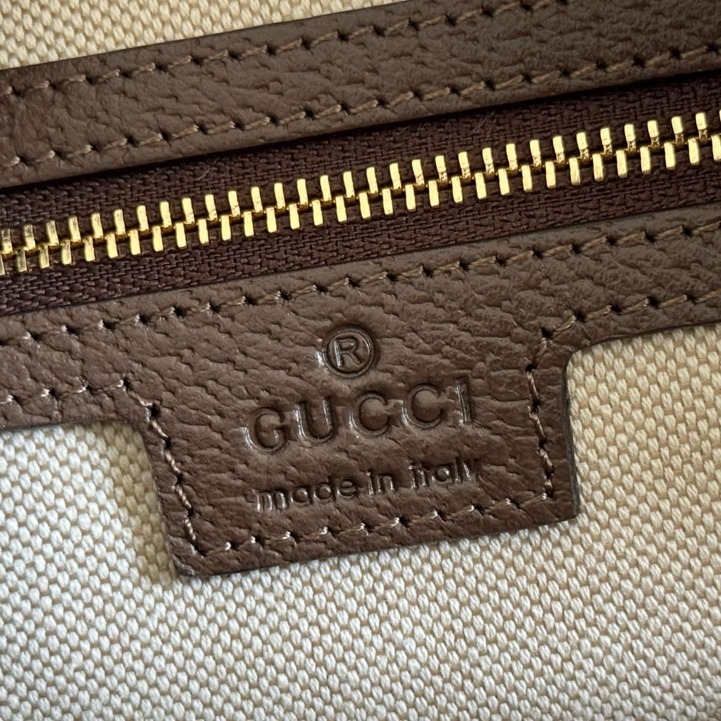 Gucci Ophidia Medium GG Top Handle Bag in beige and brown monogram canvas 724575 High