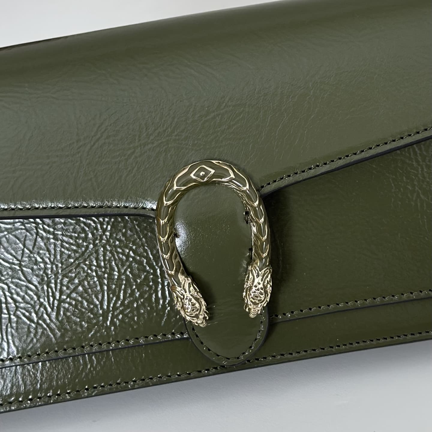 DIONYSUS WALLET ON CHAIN 837374 Green leather High