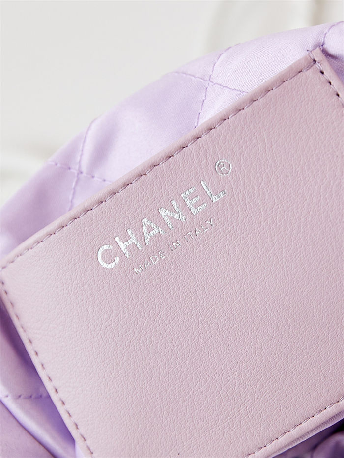 Chanel 22 MINI HANDBAG Patent Gradient Calfskin & Lacquered Metal Purple AS3980 A