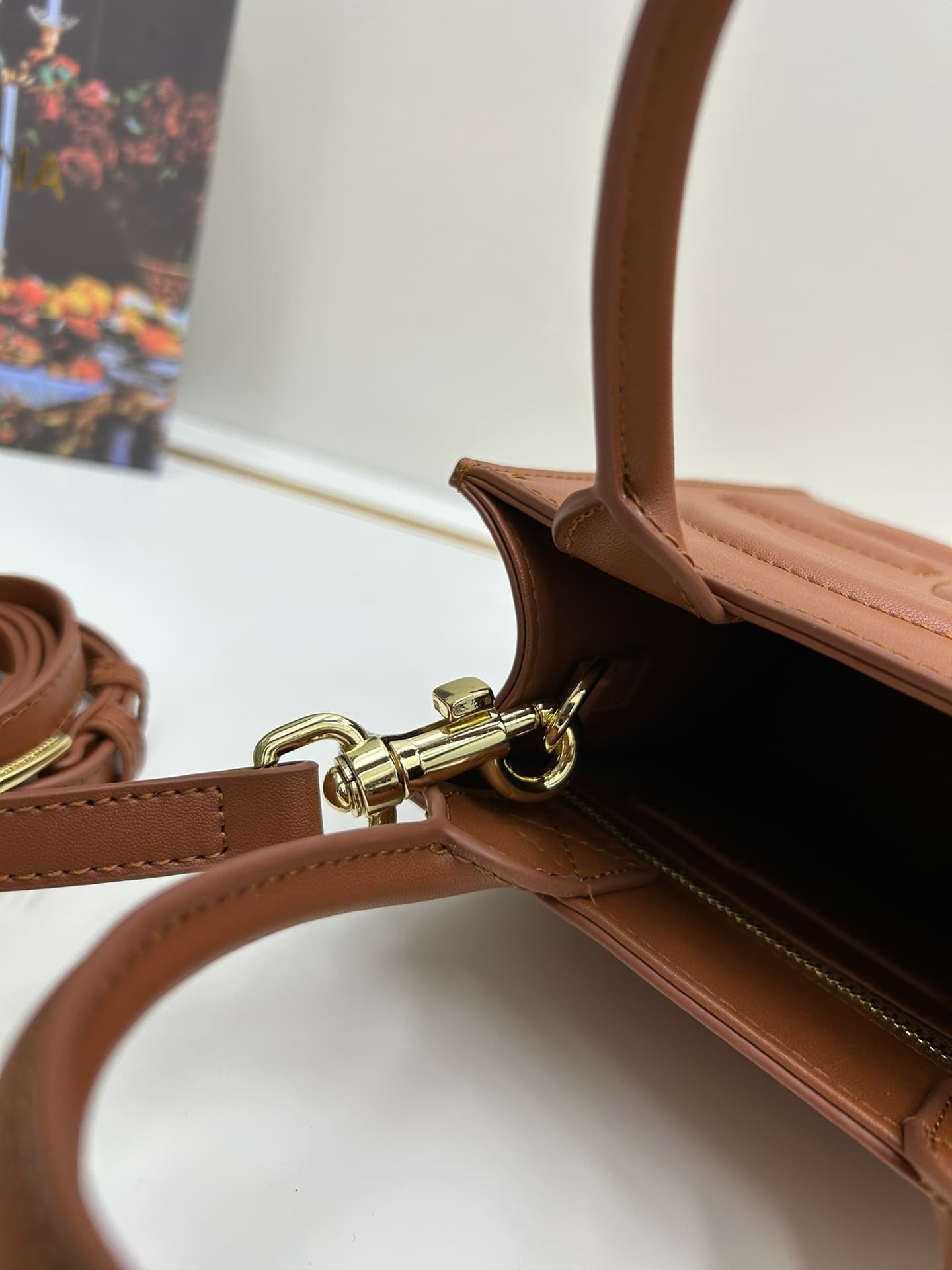 Dolce & Gabbana Mini DG Daily Tote Bag Brown Calfskin High