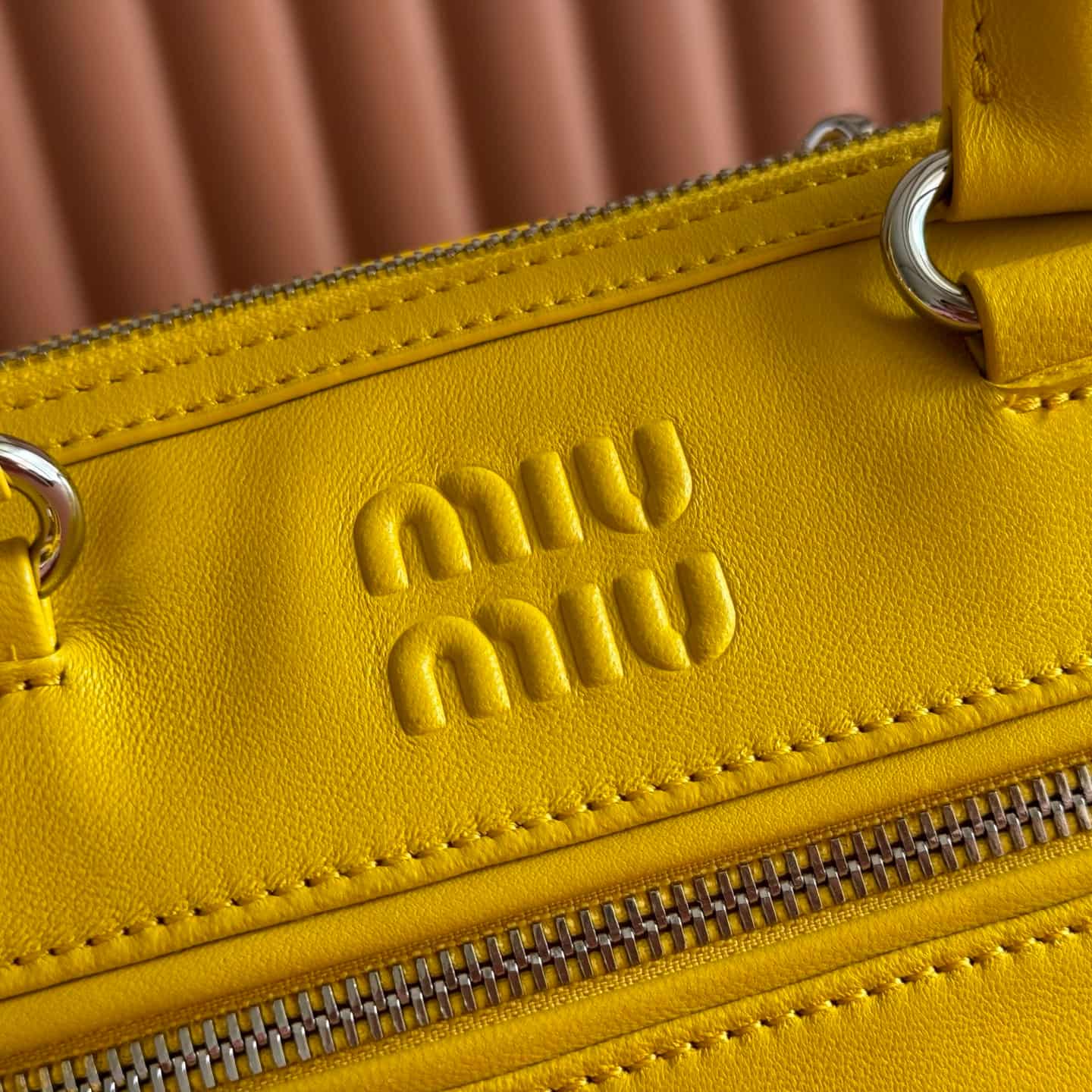 Miu Miu Arcadie bag Smooth Leather 5BA332 Yellow TOP