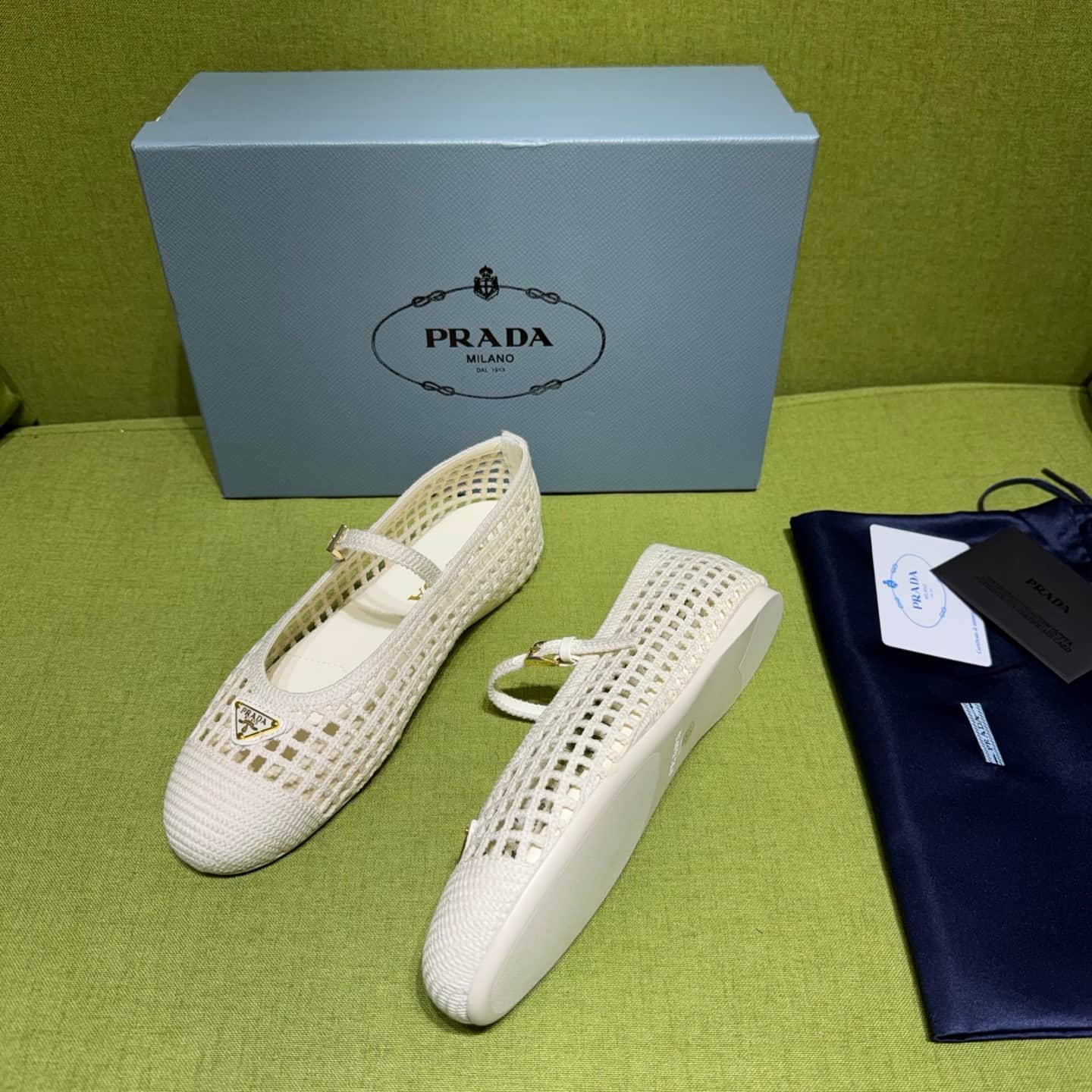 Prada Crochet Ballerinas Shoes Women