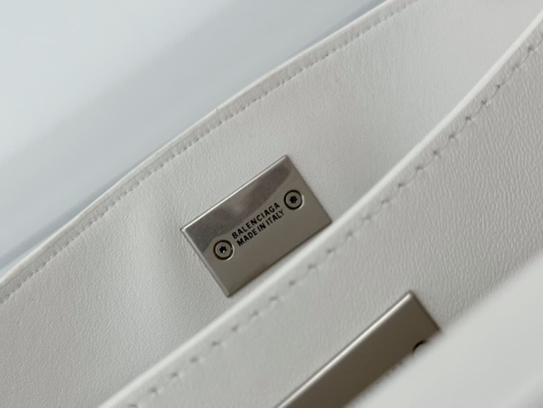 Balenciaga Rodeo Mini Bag in White Leather With Silver-Tone Metal TOP