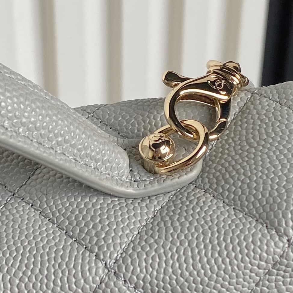 Chanel VANITY WITH CHAIN AP4407 Grained Calfskin & Gold-Tone Metal Grey High
