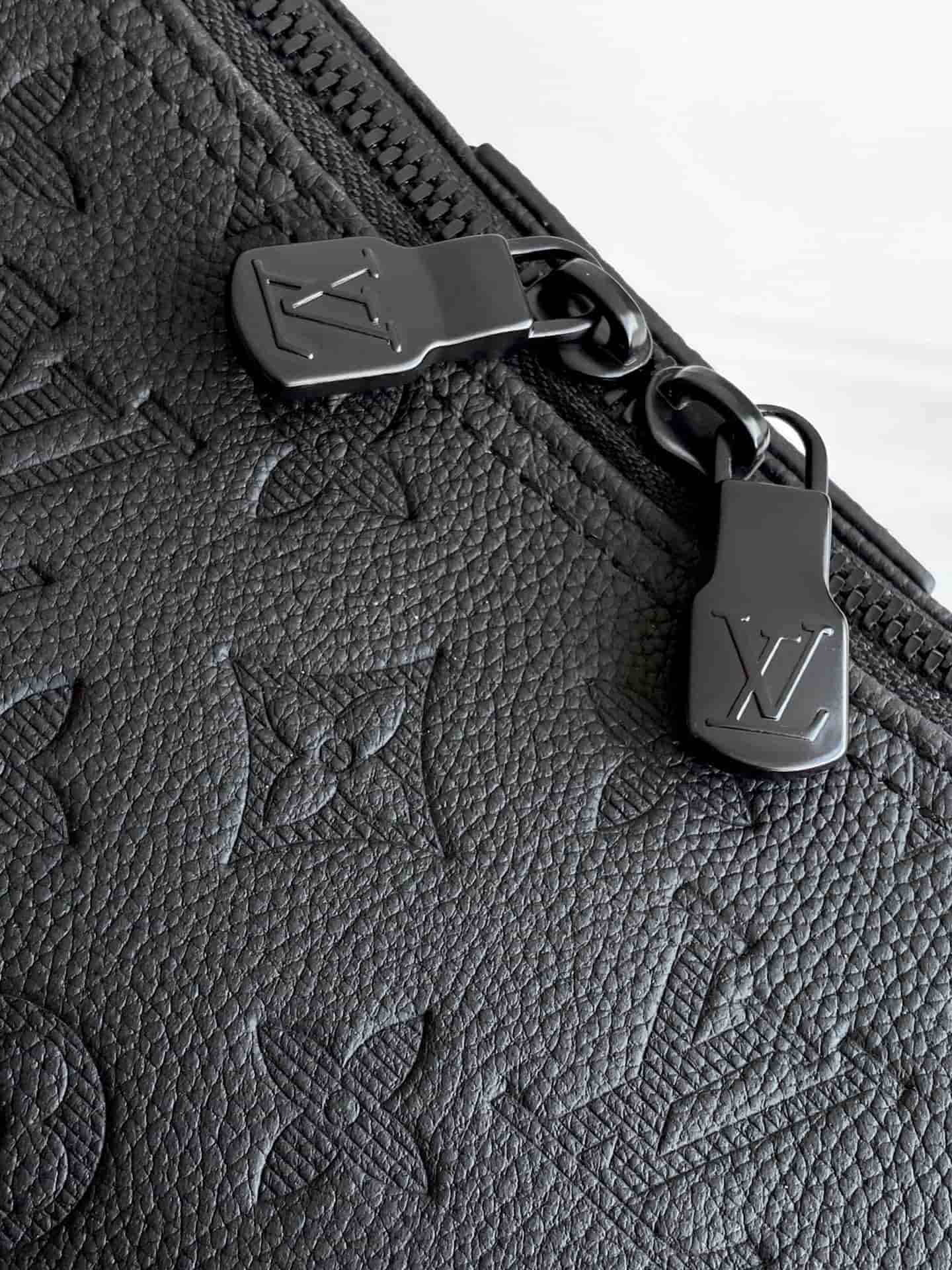 Louis Vuitton Hobo Hamac Bag Black Monogram Shadow embossed leather M12850 High