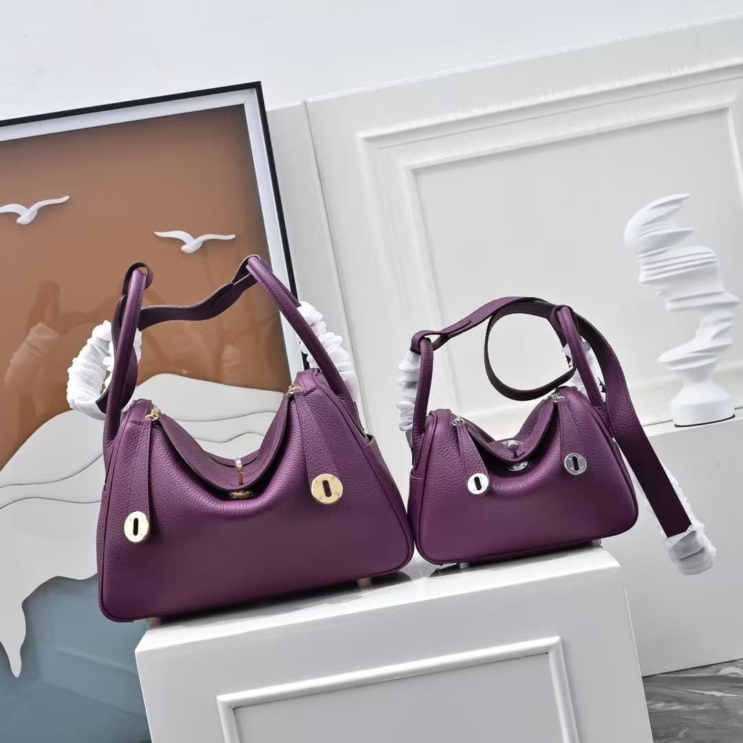 Hermes Lindy 19/26cm Bag Calfskin Leather High