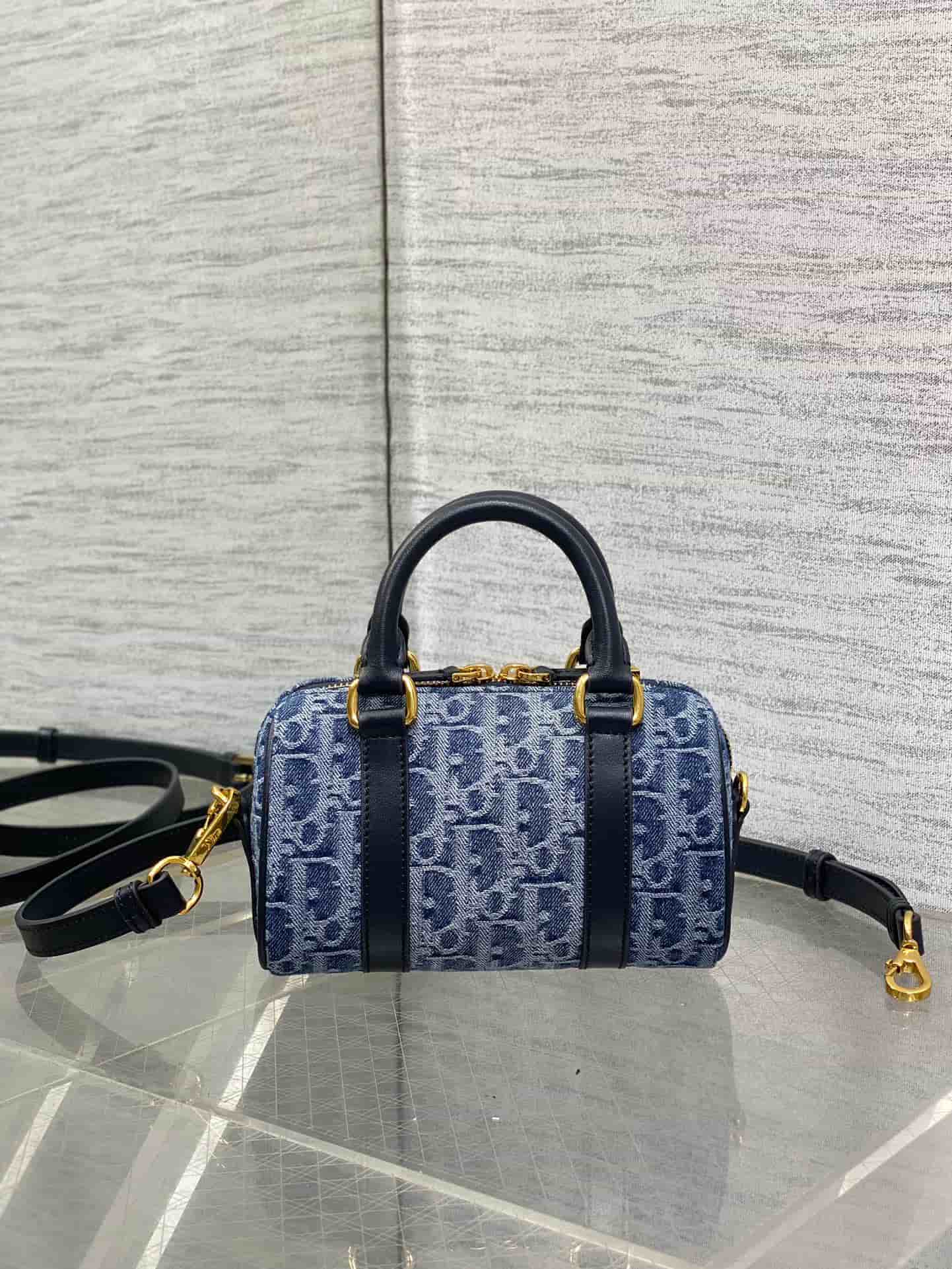 Dior Groove 17 Bag Blue Oblique Jacquard High