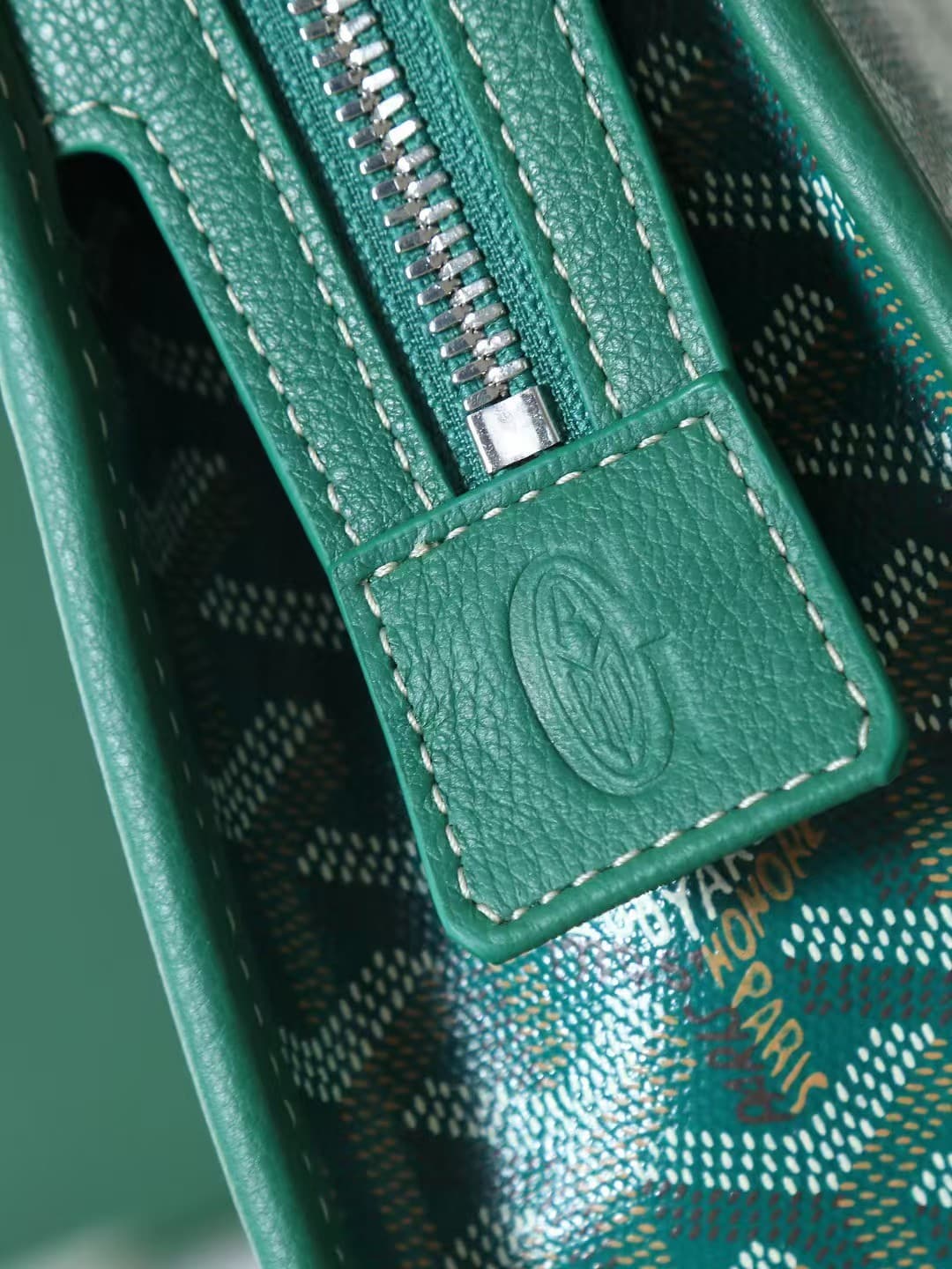 Goyard Jouvence Medium Toiletry Bag in Green Goyardine Canvas High