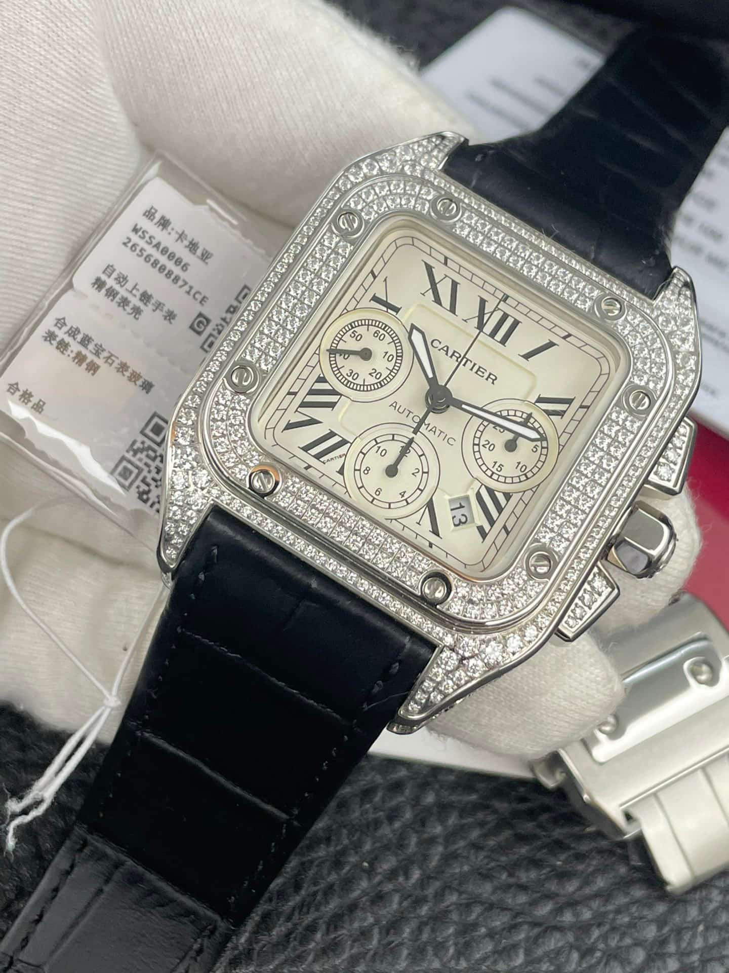 Cartier Santos 100 XL Chronograph Automatic Watch TOP