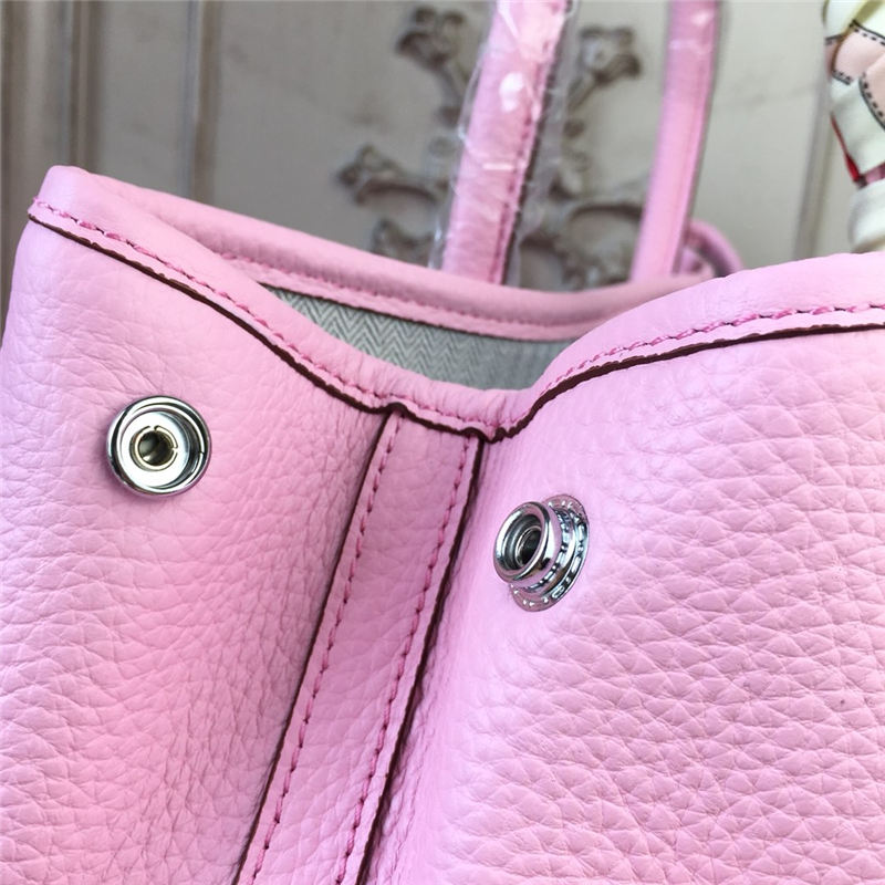 Hermes Garden Party 30/36 Bag Calfskin In Pink High