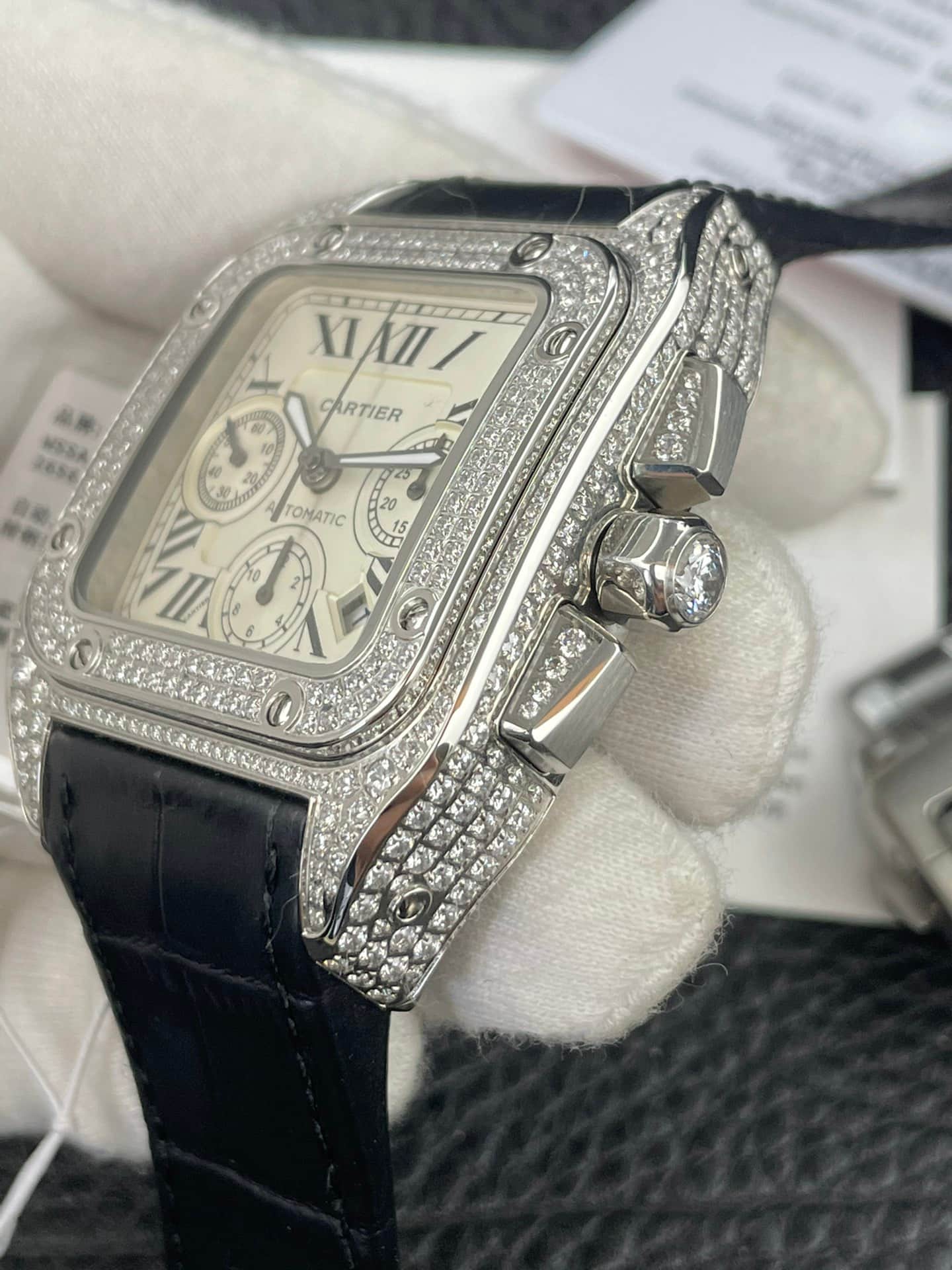 Cartier Santos 100 XL Chronograph Automatic Watch TOP