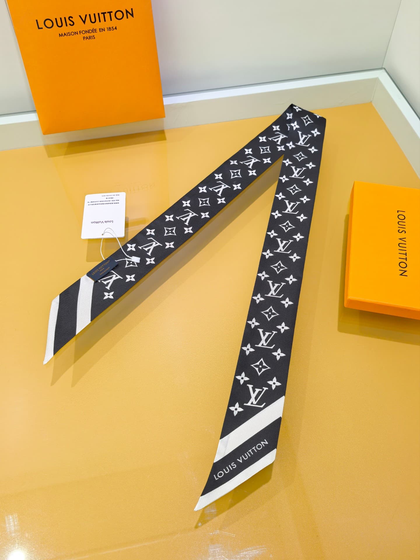Louis Vuitton Monogram Silhouette BB Bandeau Silk Twilly