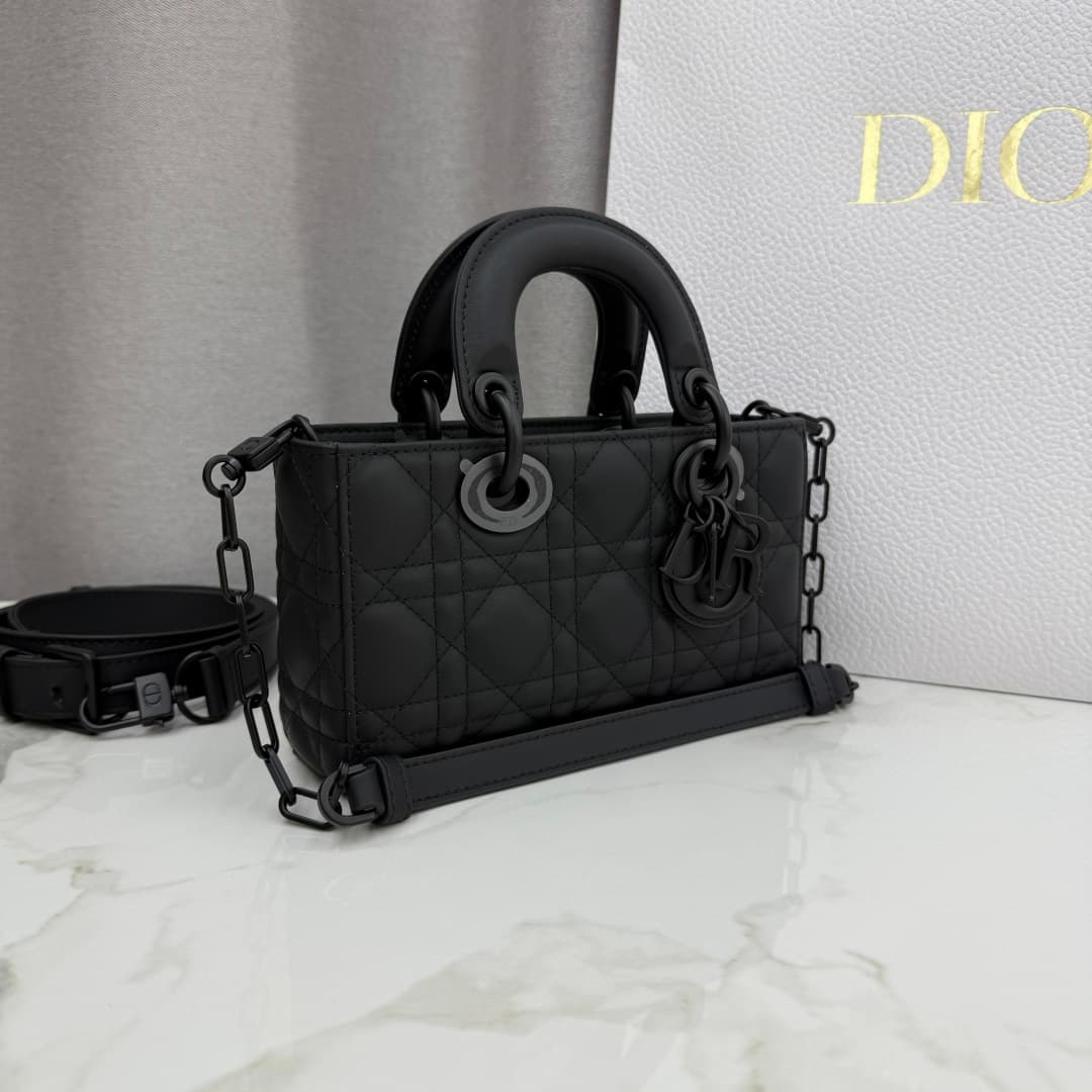 Dior Lady D-Joy Bag Black Cannage Lambskin M0636 High