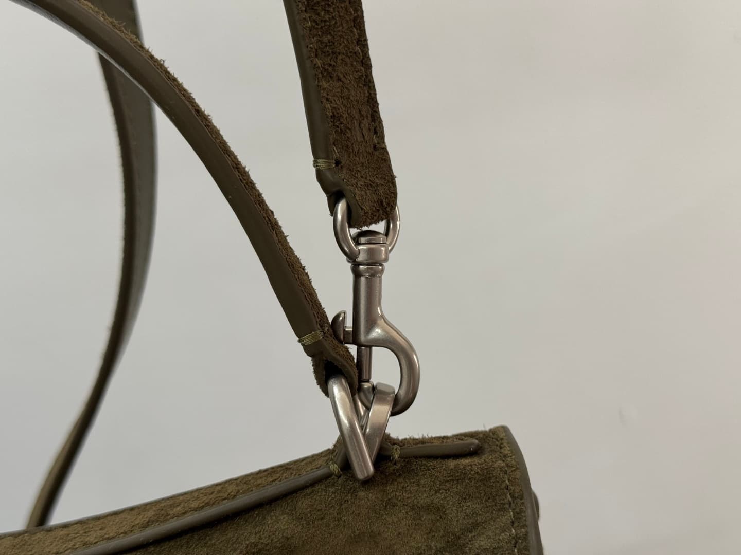 Balenciaga Rodeo Small Bag in Khaki Waxed Suede Calfskin With Silver-Tone Metal TOP