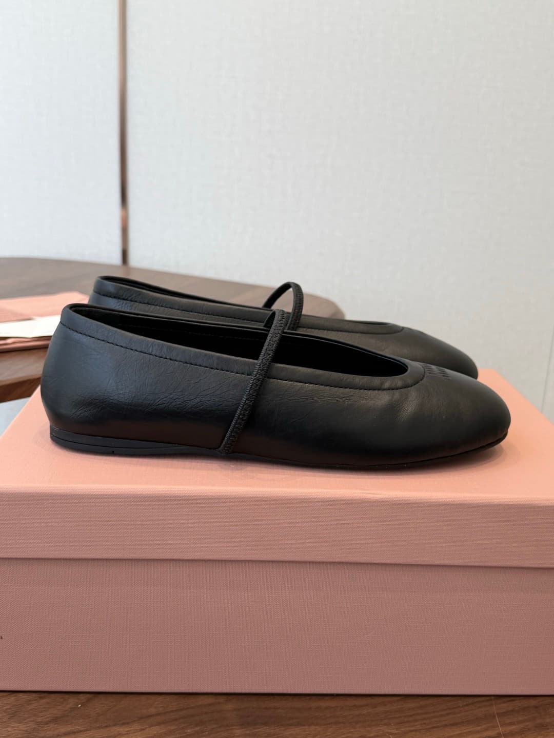 Miu Miu Leather Ballet Shoes Women