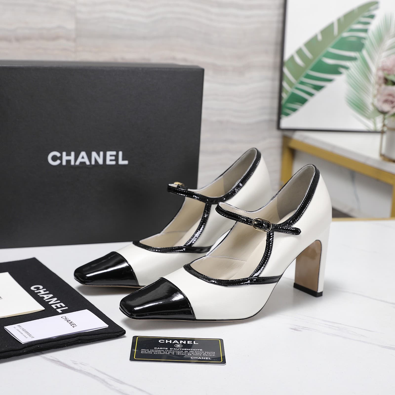 Chanel Leather Mary Jane Pumps