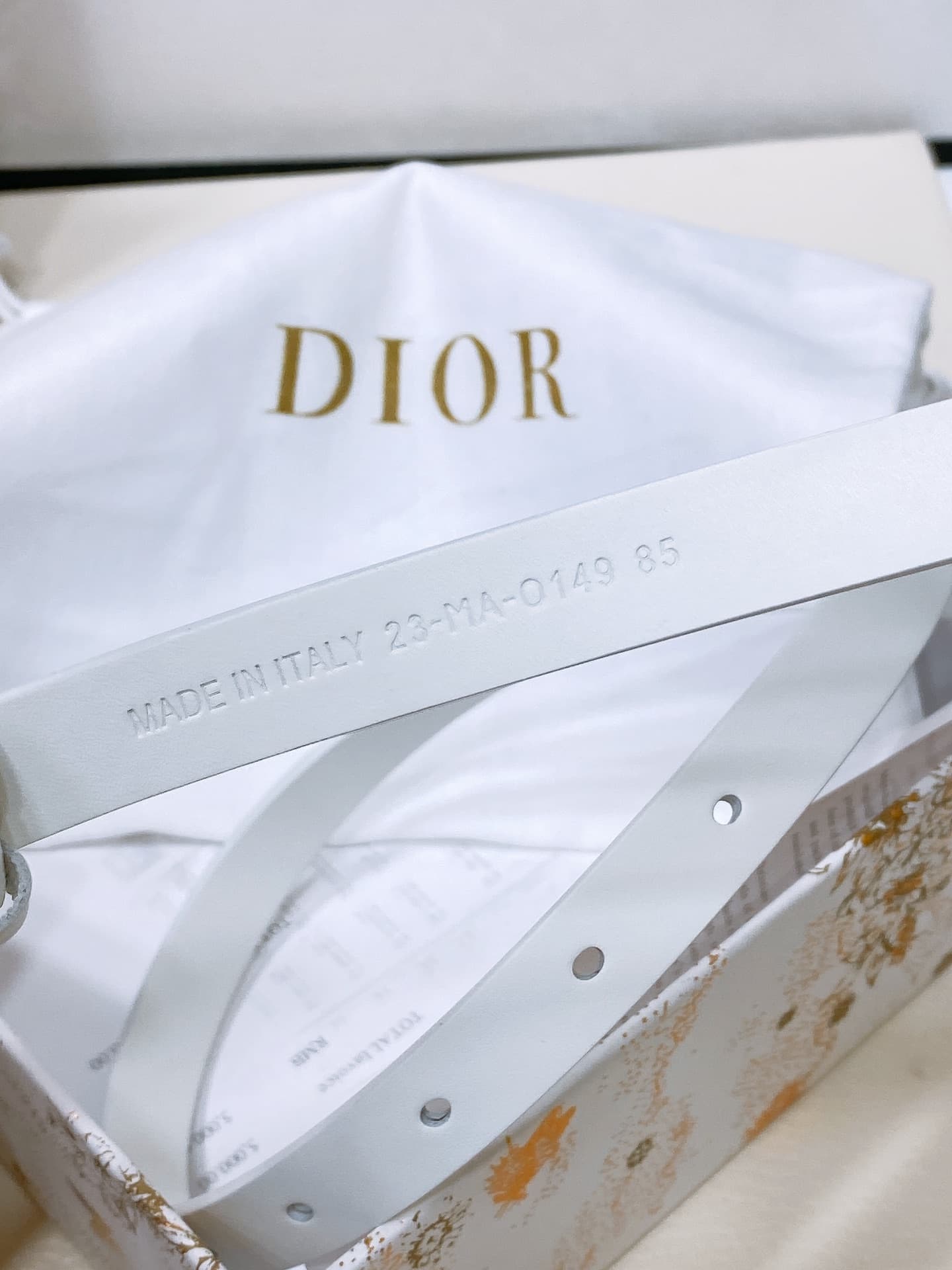 Dior Montaigne Jolie Belt 15/20MM Calfskin Gold/Silver High