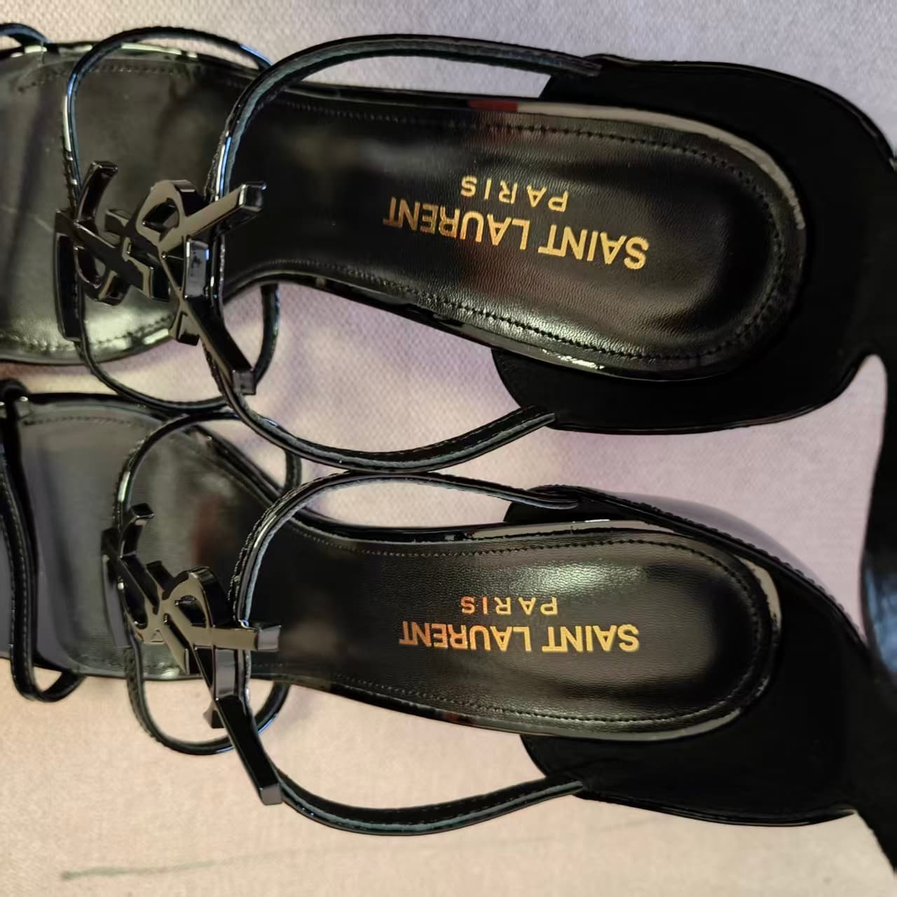 Saint Laurent Cassandra sandals in patent leather Shoes Women