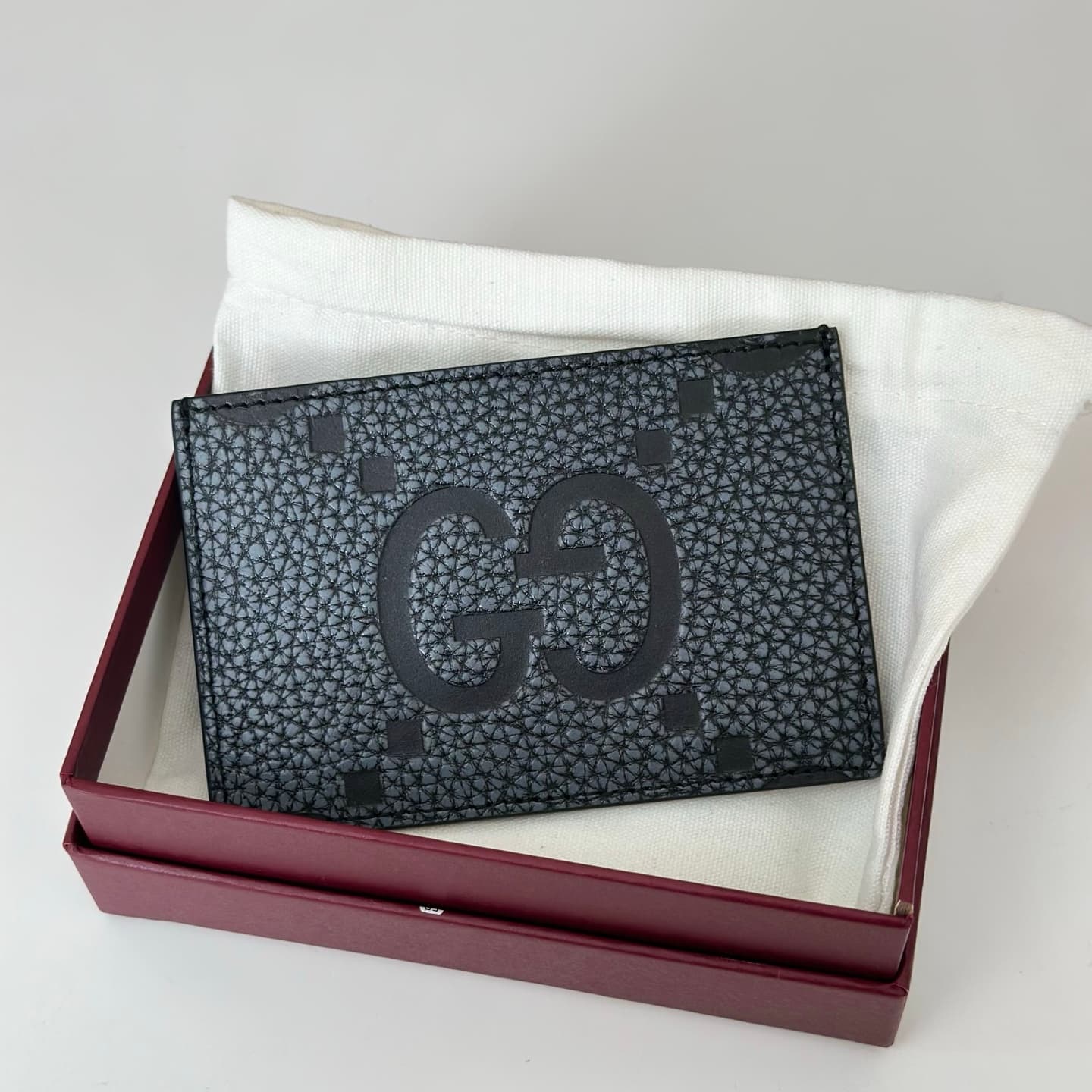 Gucci GG Jumbo card case Black 812681 High