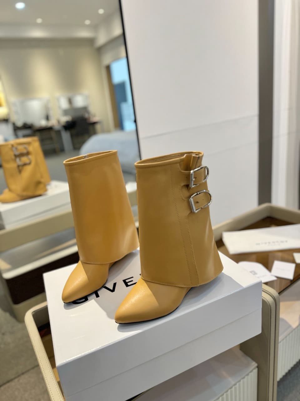 Givenchy Shark Lock Buckles leather ankle boots Women