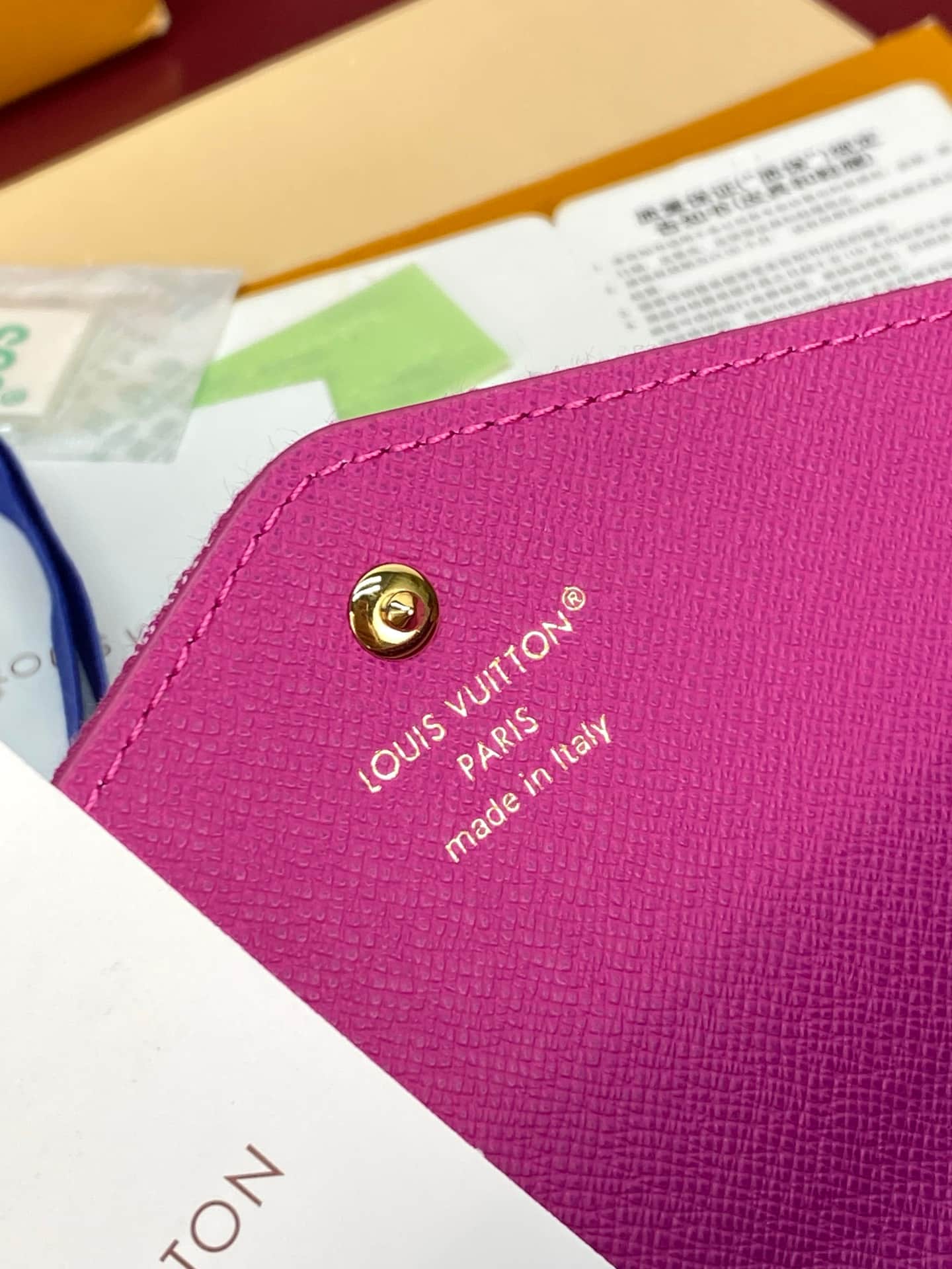 Louis Vuitton Sarah Wallet Fuchsia Denim M28280 High