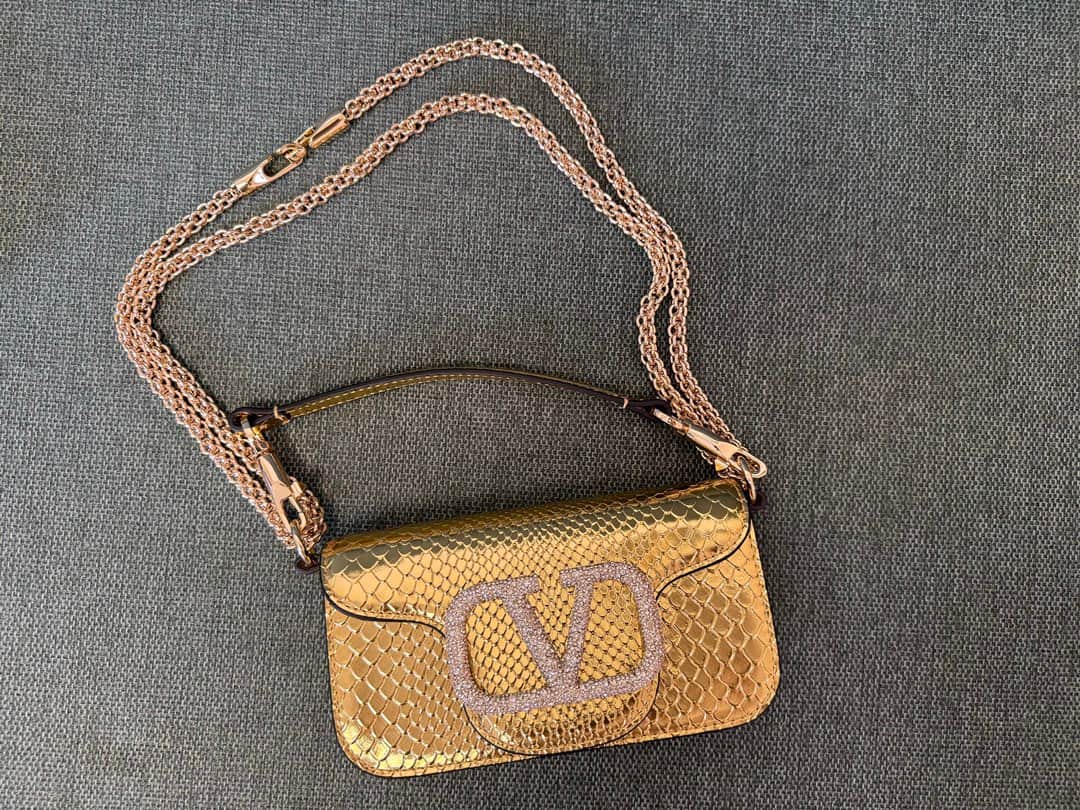 Valentino Garavani MINILOC mini shoulder bag 1133S Calfskin Gold High
