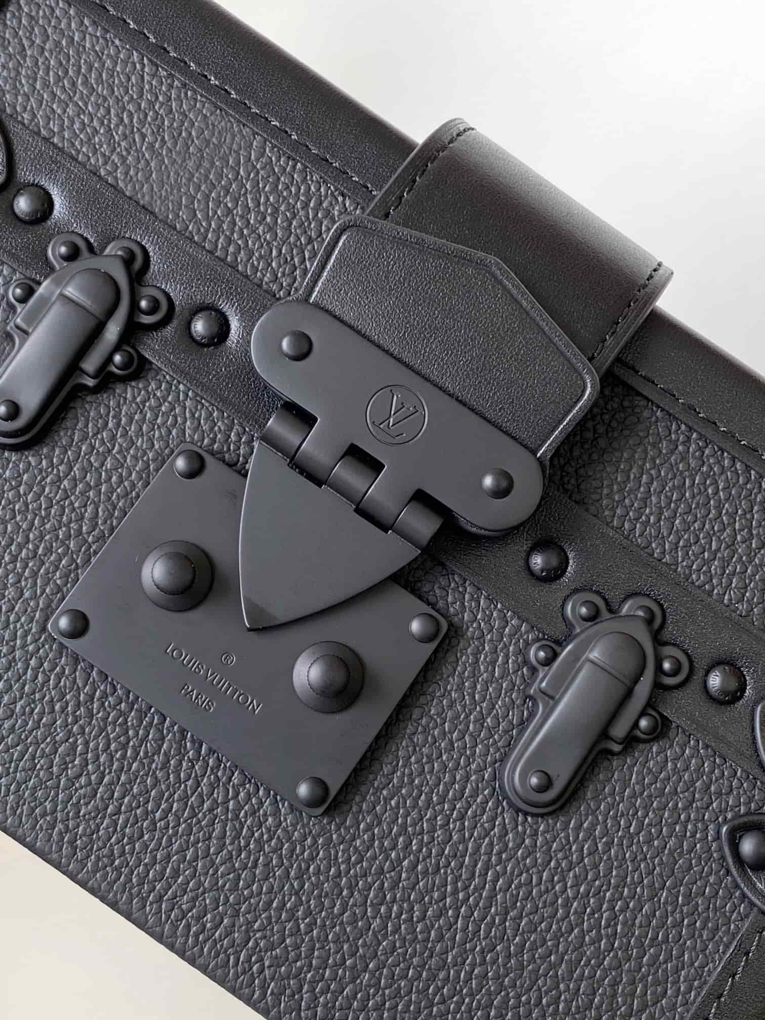 Louis Vuitton Petite Malle All Black Cowhide leather M24303 High